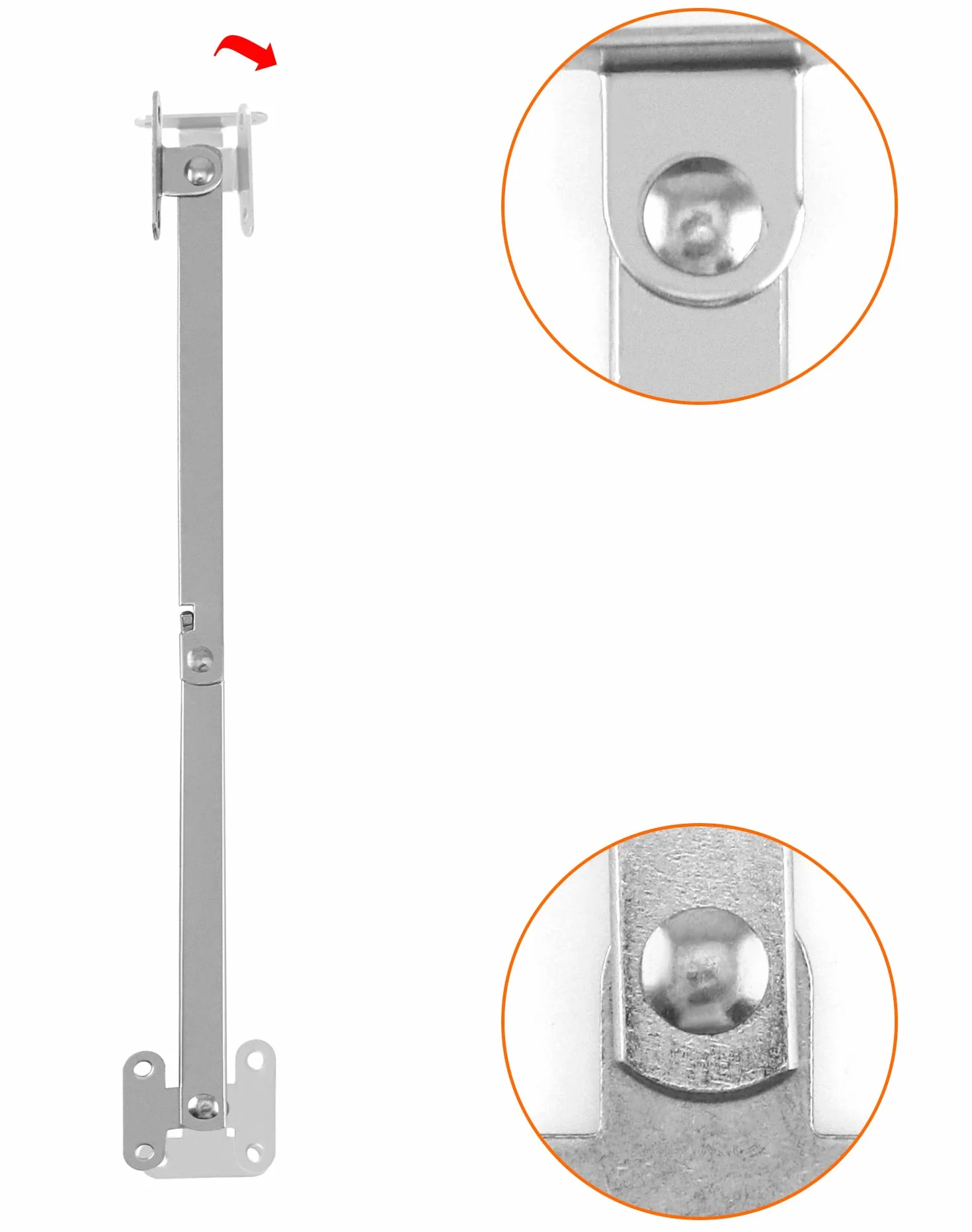 QWORK 4 Piezas Bisagra Plegable Abatible para Caja Armario Muebles