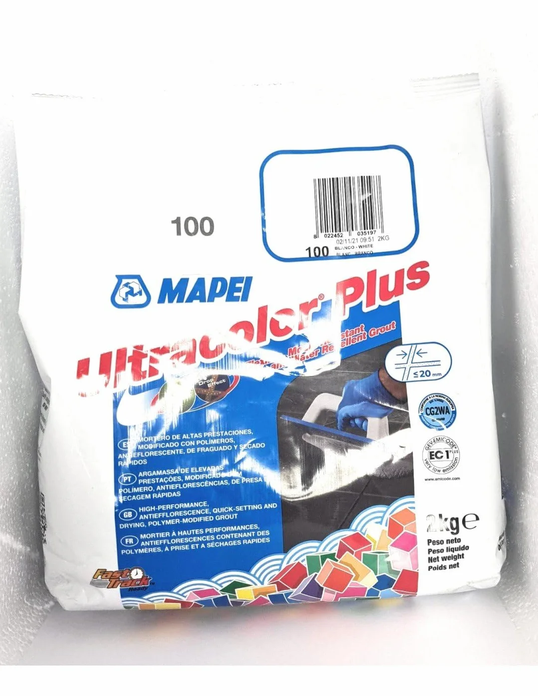 Mapei Ultracolor Plus Lechada 100 Blanco 2kg | MAPULTGRO1002PL
