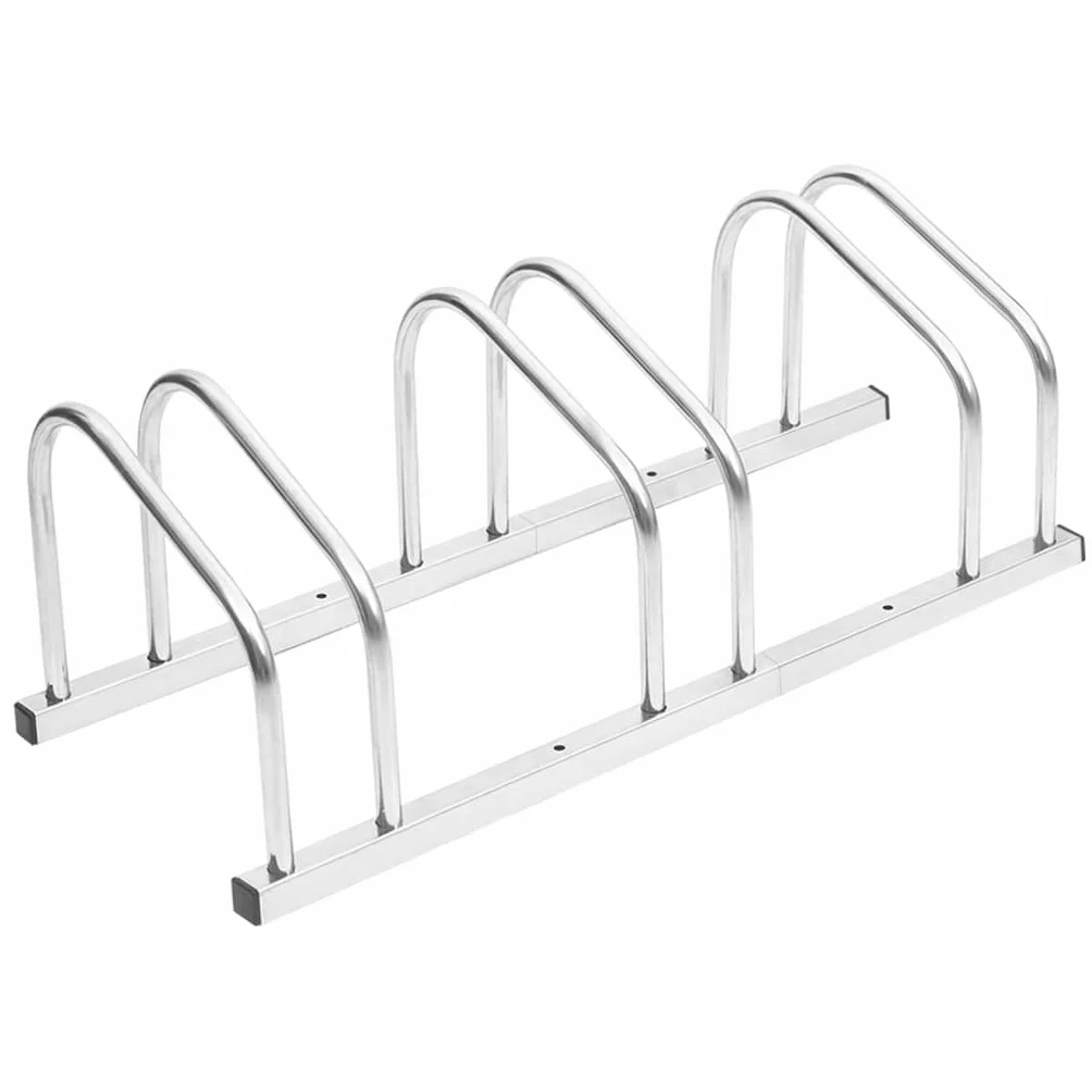 vidaXL Bicicletero para 3 Bicicletas Acero galvanizado, Soporte portabicicletas