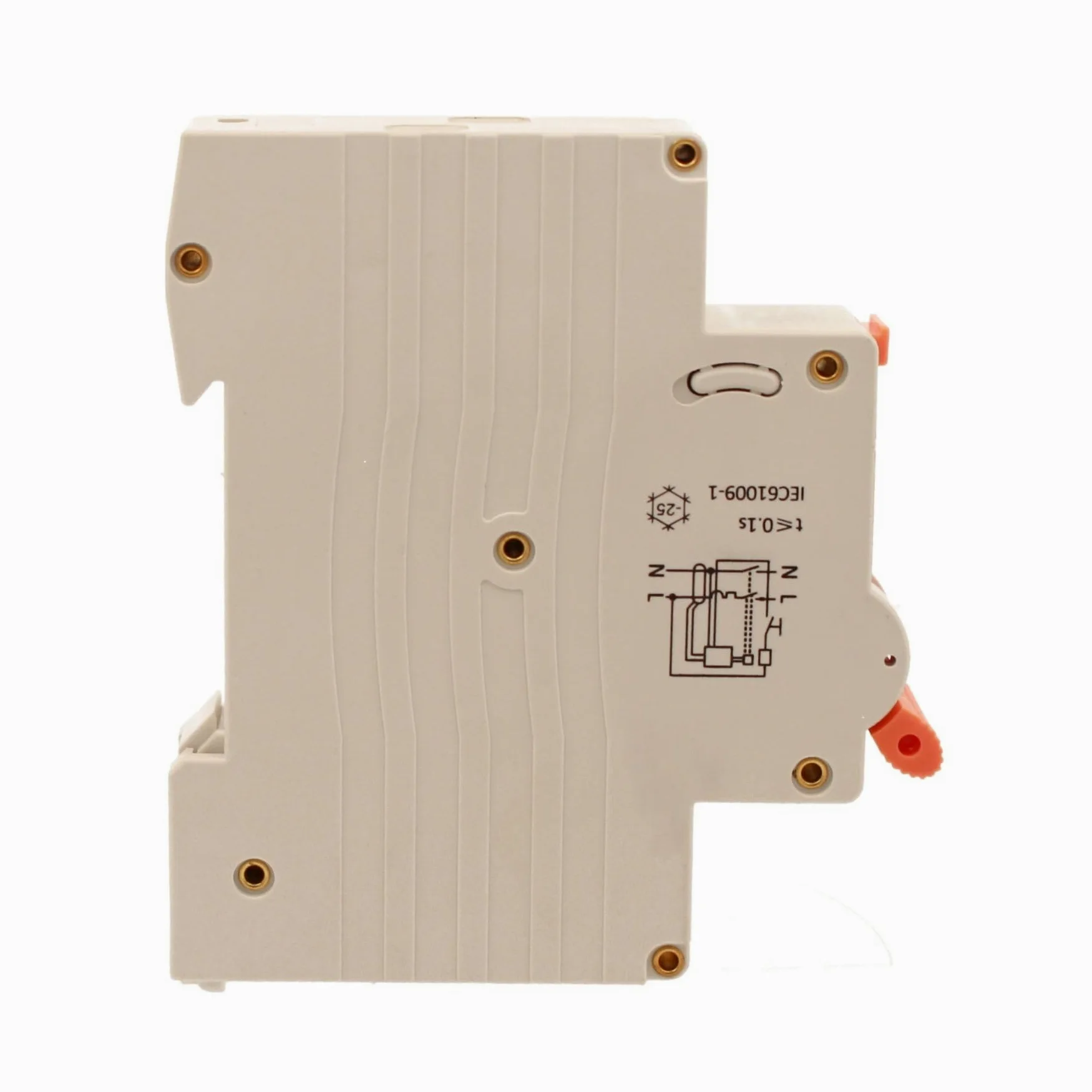 Interruptor magnetotérmico diferencial, 1P+N Tipo AC Curva C 220V, Ocupa 1 módulo DIN, RCBO 1P+N 6kA 30mA C20 20A