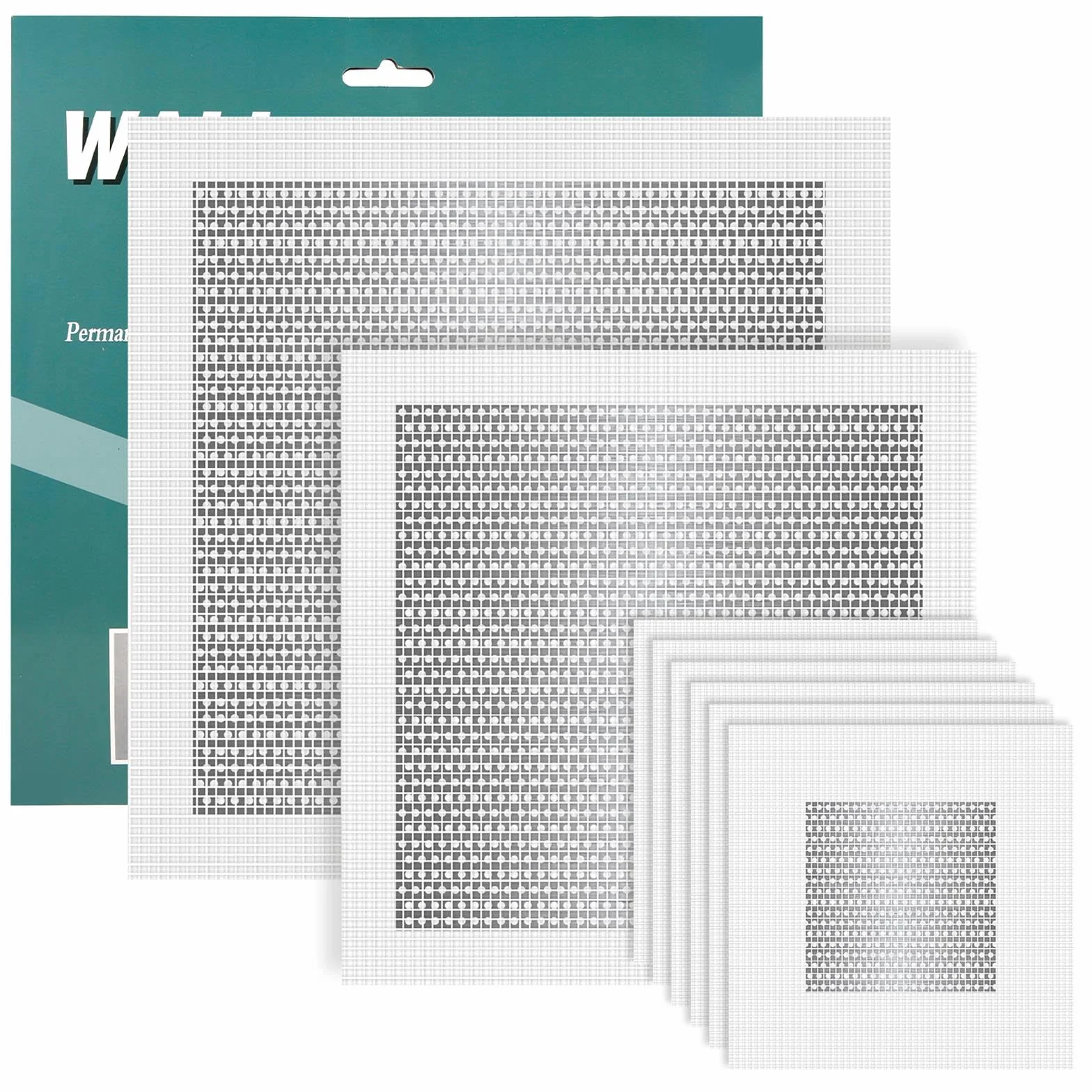 8 Piezas de Parches para Paneles de Yeso, Parches Autoadhesivos para Reparación de Orificios de Pared de 3 Tamaños Kit de Reparación de Parches de Pantalla para Paredes o Techos Rotos