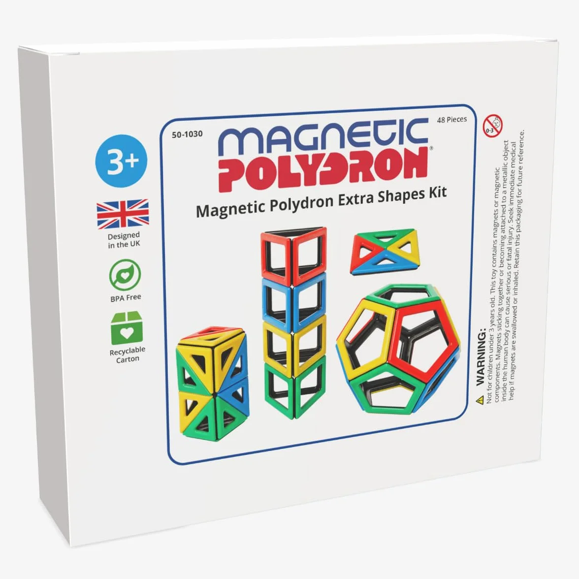 Polydron 50 – 1030 magnético extra formas Set (Pack de 48)