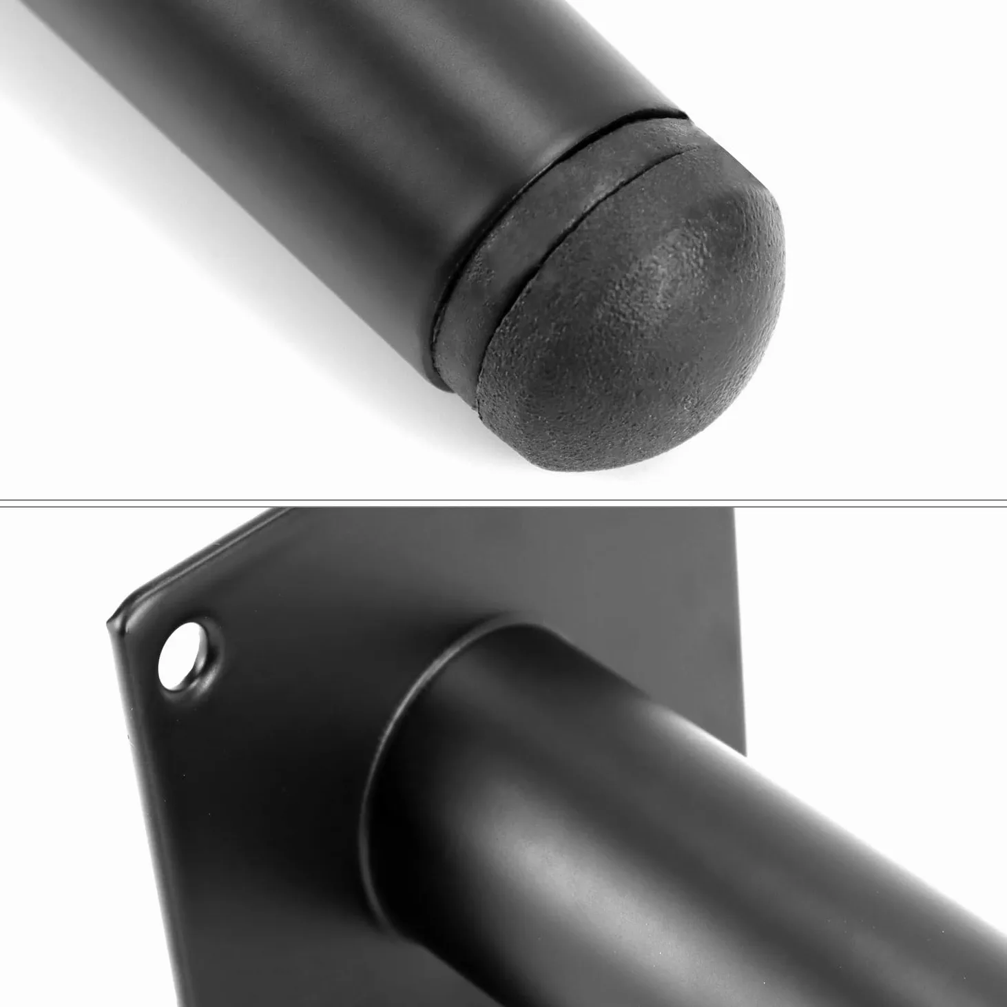 QWORK® Juego de 4 Patas para Muebles Inclinado - 40 cm Acero - con Tapas Resistentes a los Arañazos - para Mesa de Centro/Mesita de Noche/Gabinetes/Sillas