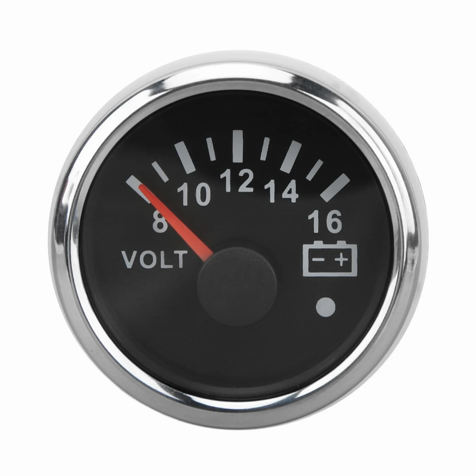 Voltímetro para Barco de 52MM, Indicador de Voltaje DC9 a 32V, Puntero con Retroiluminación Colorida para Vehículos Recreativos, Yates, Barcos de Pesca y Barcos (Cubierta