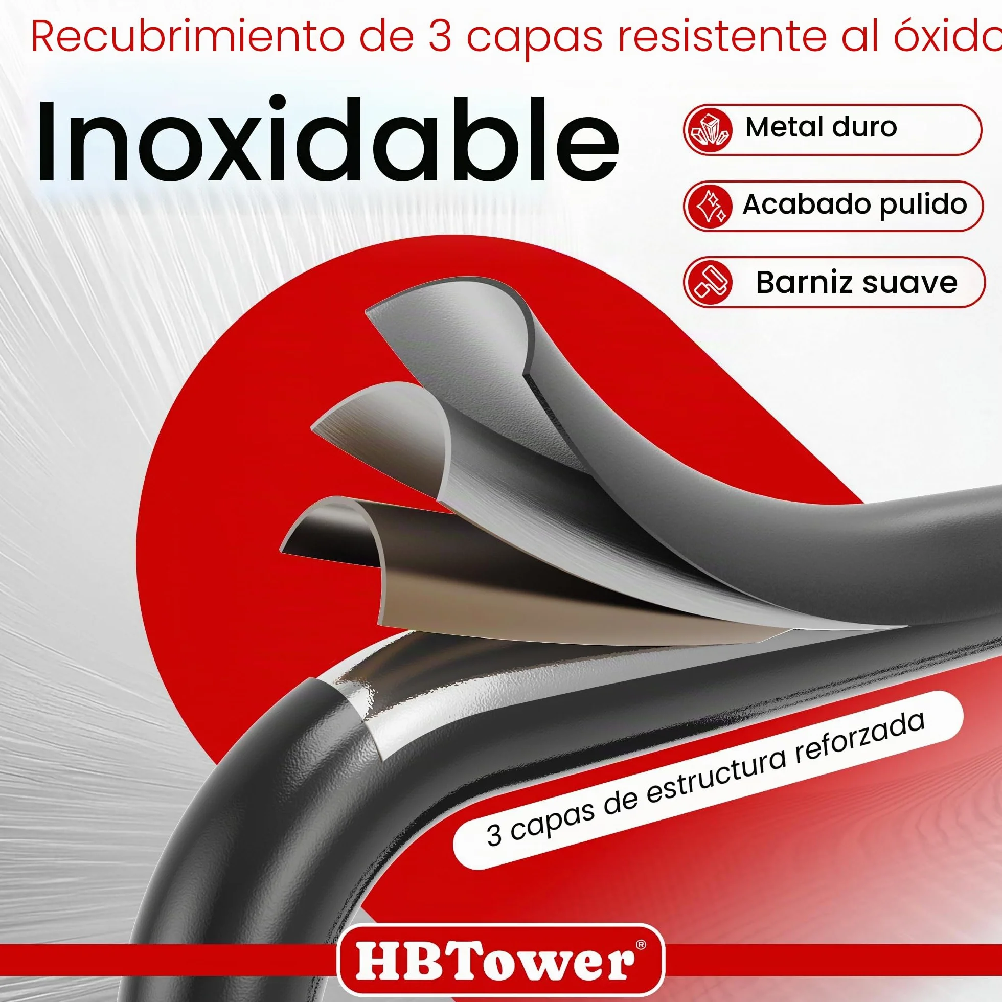 HBTower Escalera 3 Peldaños Plegable, Peldaños Antideslizantes con Asas Cómodas, Escalera Portátil de Acero, Negra