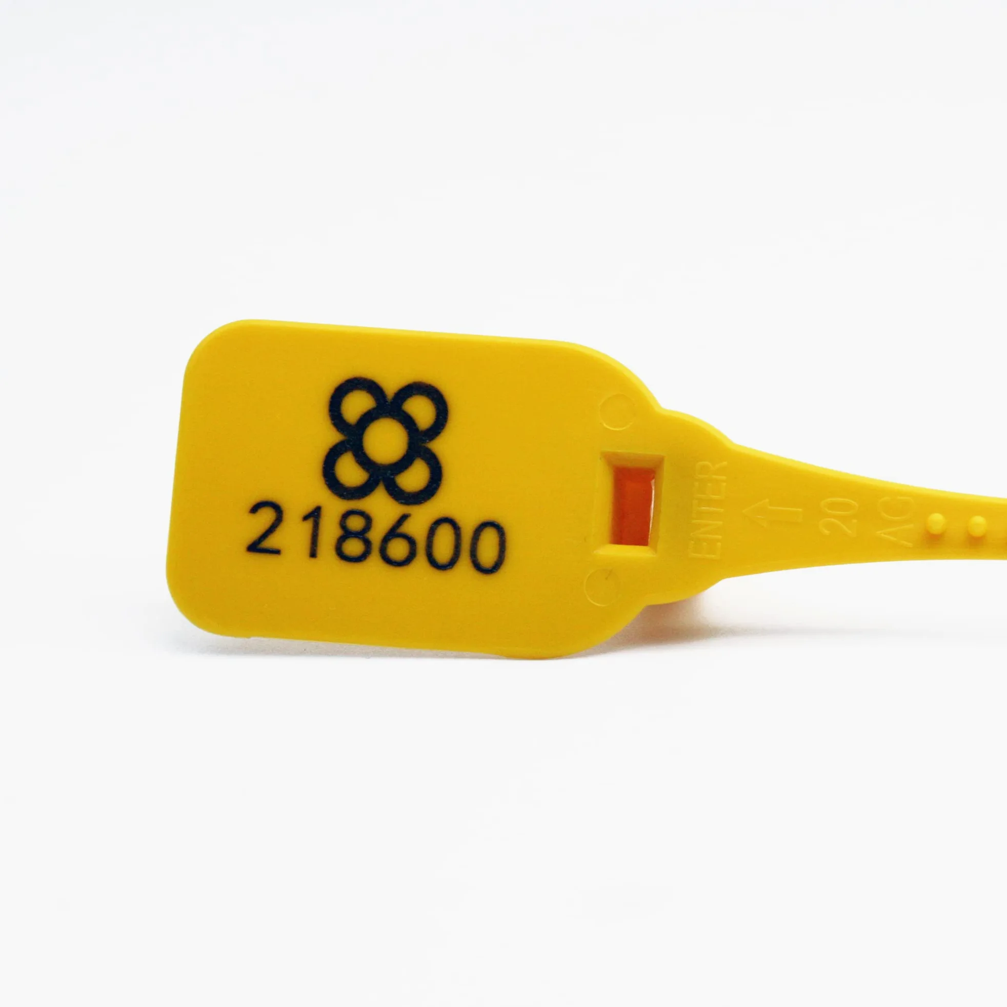 DOJA BARCELONA | Precintos de Seguridad de Plastico Amarillos | 100 unidades | 36cm de Largo | Bridas numeradas para maleta, cajas, contenedores, puertas, bolsas, camion, logistica entre otros usos.