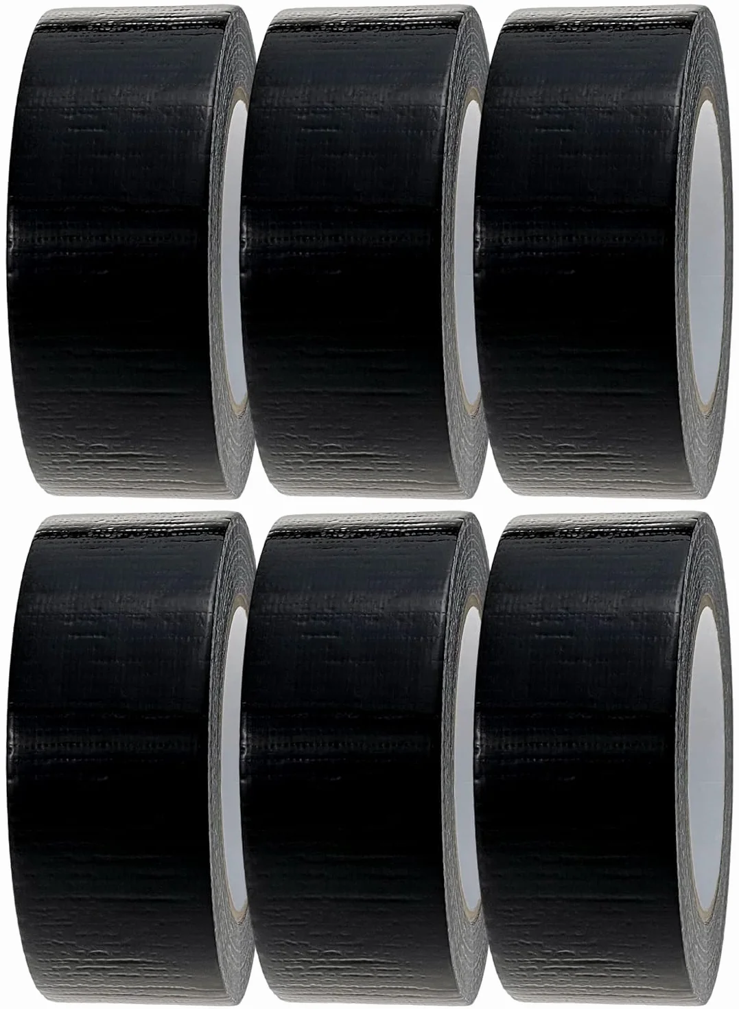 Crimson Starfish Cinta adhesiva negra,6 rollos de cinta adhesiva Gaffer de 48 mmx45 m, cinta adhesiva multiusos para interiores y exteriores, cinta adhesiva ultra fuerte