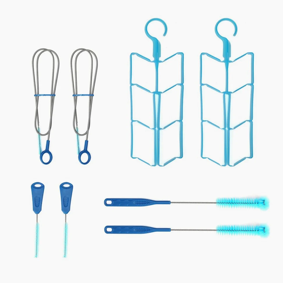 MiOYOOW 2 juegos de kits de limpieza vejiga de hidratación, conjunto de limpieza de vejiga de agua 4 en 1 kit de limpieza para tanque de agua multifuncional para bolsa de hidratación deportes al aire