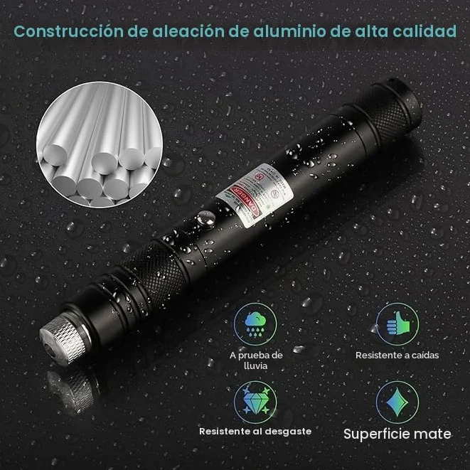 USB avanzada linterna de largo alcance, recargable de alta potencia con tapa de estrella extraíble versátil para observación astronómica
