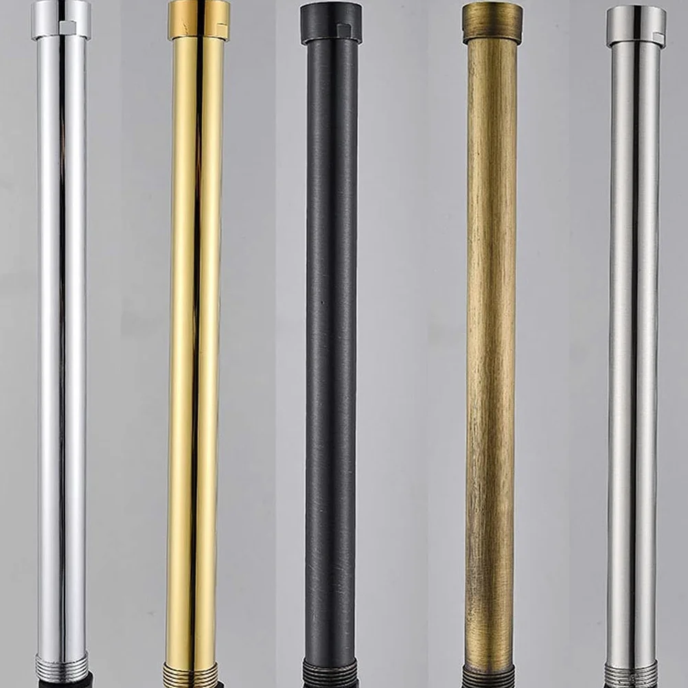 Tubo de extensión de ducha de 12 pulgadas, extensor de cabezal de ducha de mano, tubo redondo de latón chapado en cromo, accesorios de baño (dorado)