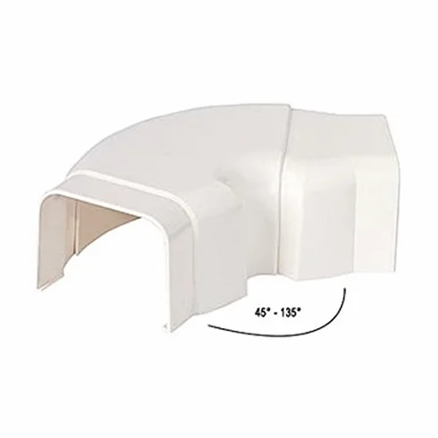 Vecamco Curva plana regulable para canal 90x65 blanco