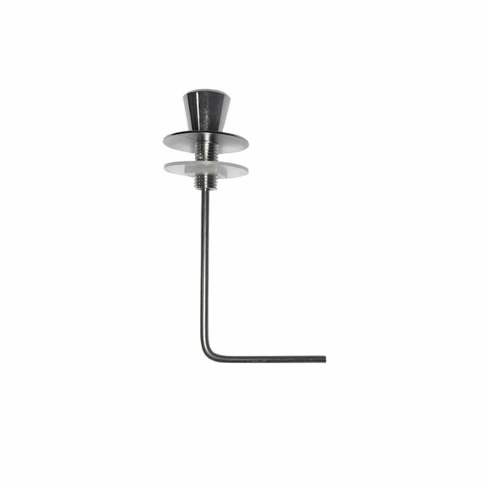 EDM Tirador de Cisterna de Wc Curvo 75 Cm Plateado