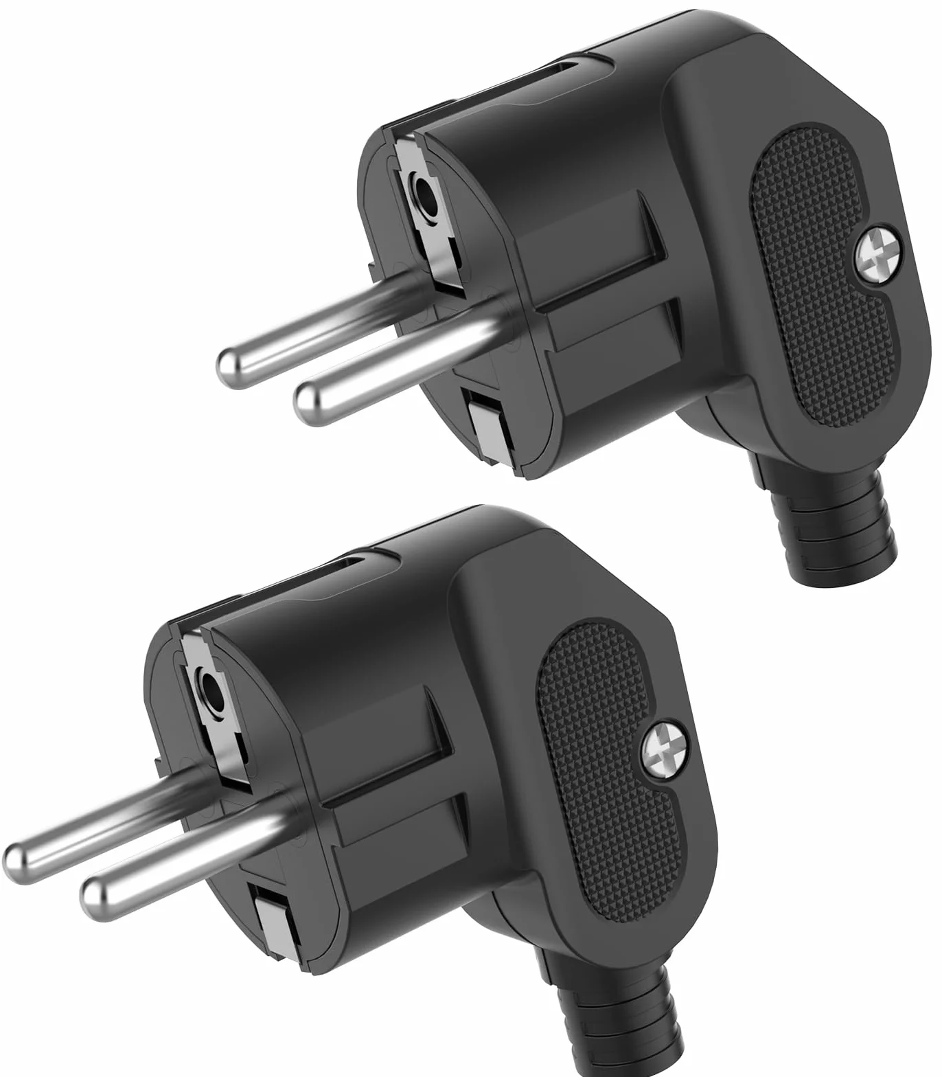 Enchufe Schuko 250V 16A Ángulo 8-10 mm Clavija Contacto Puesta a Tierra Europeo
