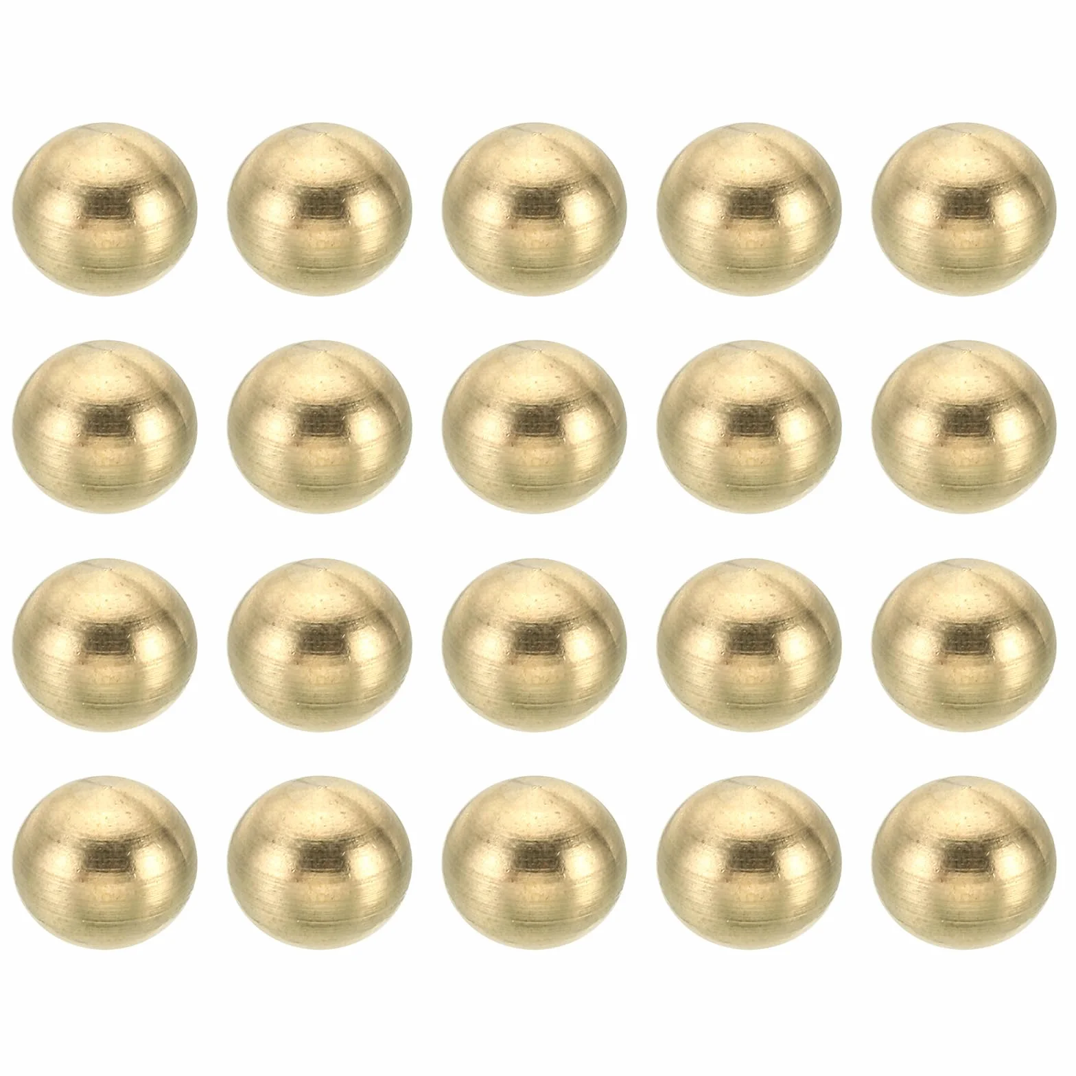 PATIKIL M6x1 Rosca Tapa Tuercas Perilla, 20 Paquete Latón Bola Lámpara Decoración Tornillo Tapones Tuerca Cubierta Tuerca para Muebles Iluminación o Bricolaje Proyecto 12mm