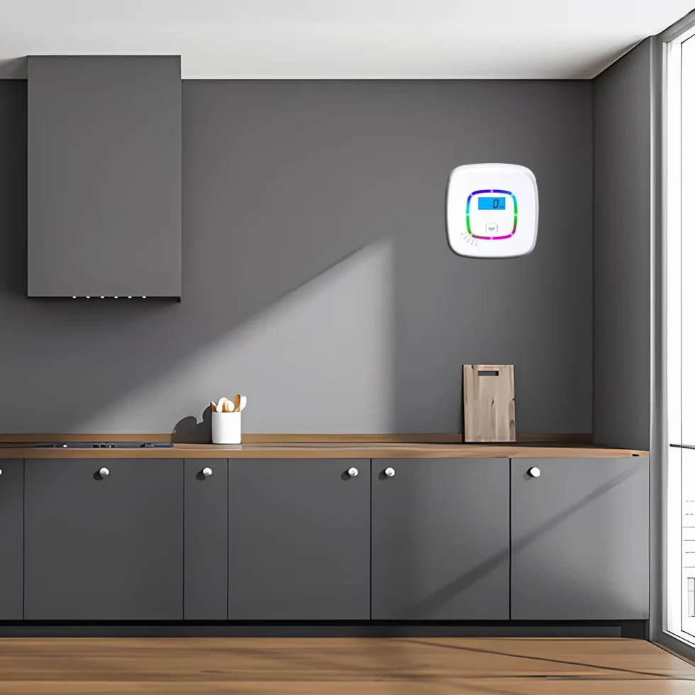 OBEST Detector de monóxido de Carbono, CO Alarma con Pantalla Digital y Funcionamiento con batería reemplazable, con botón de Prueba y indicador de Estado LED