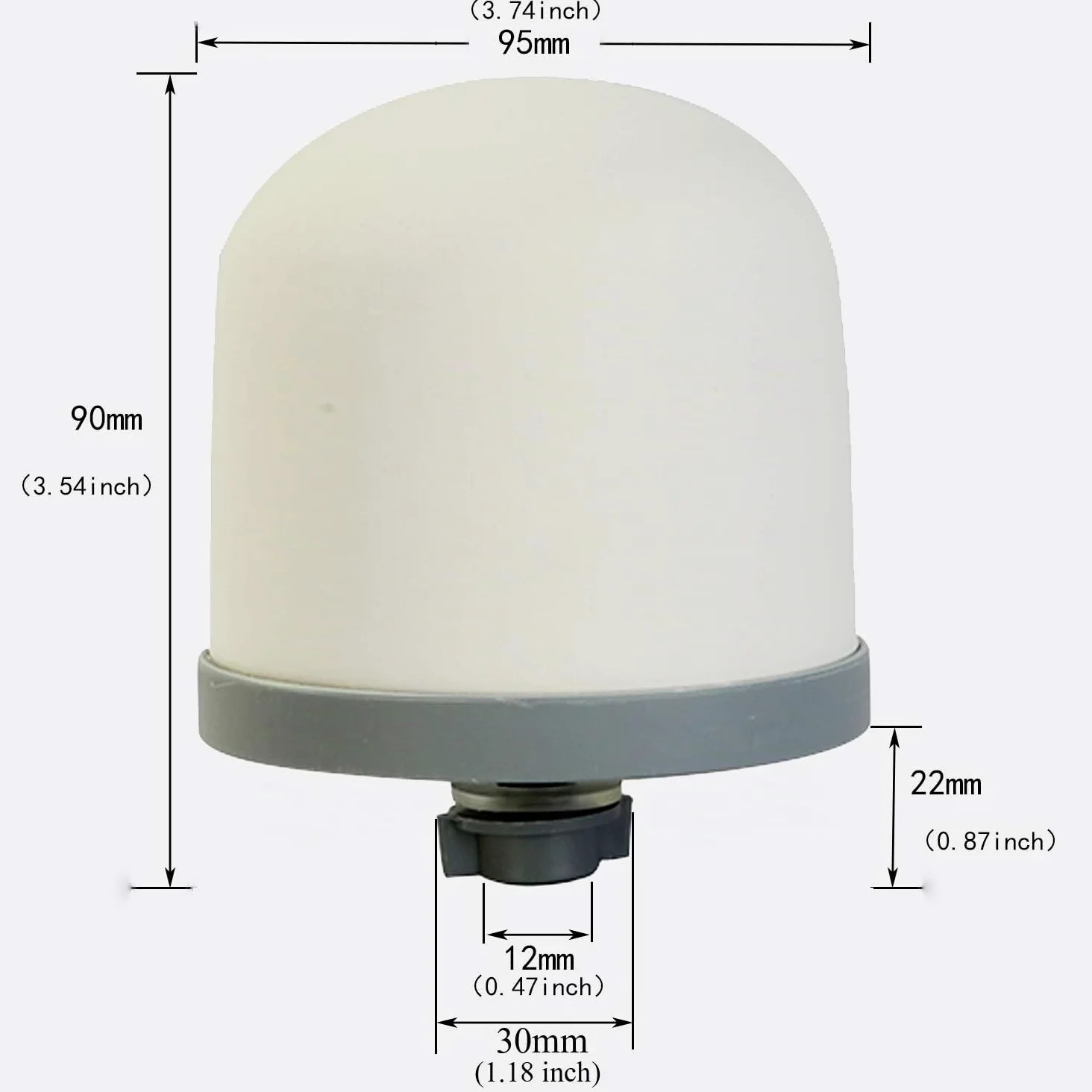 Huining Filtro de agua de cúpula de cerámica, filtro de repuesto para unidad de prefiltración de agua,para sistema de filtración de cubo de agua doméstico (2 unidades)