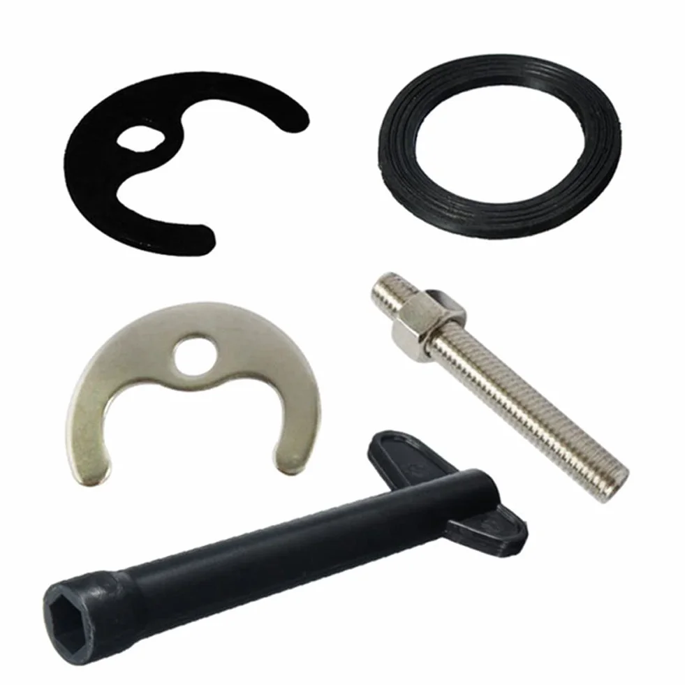 SPORTARC Monoblock Lavabo & Fregadero Grifo Mezclador Grifo Abrazadera Kit 1 Perno M12 Grifo Juego de Fijación Perno Arandela Llave Llave Placa Set