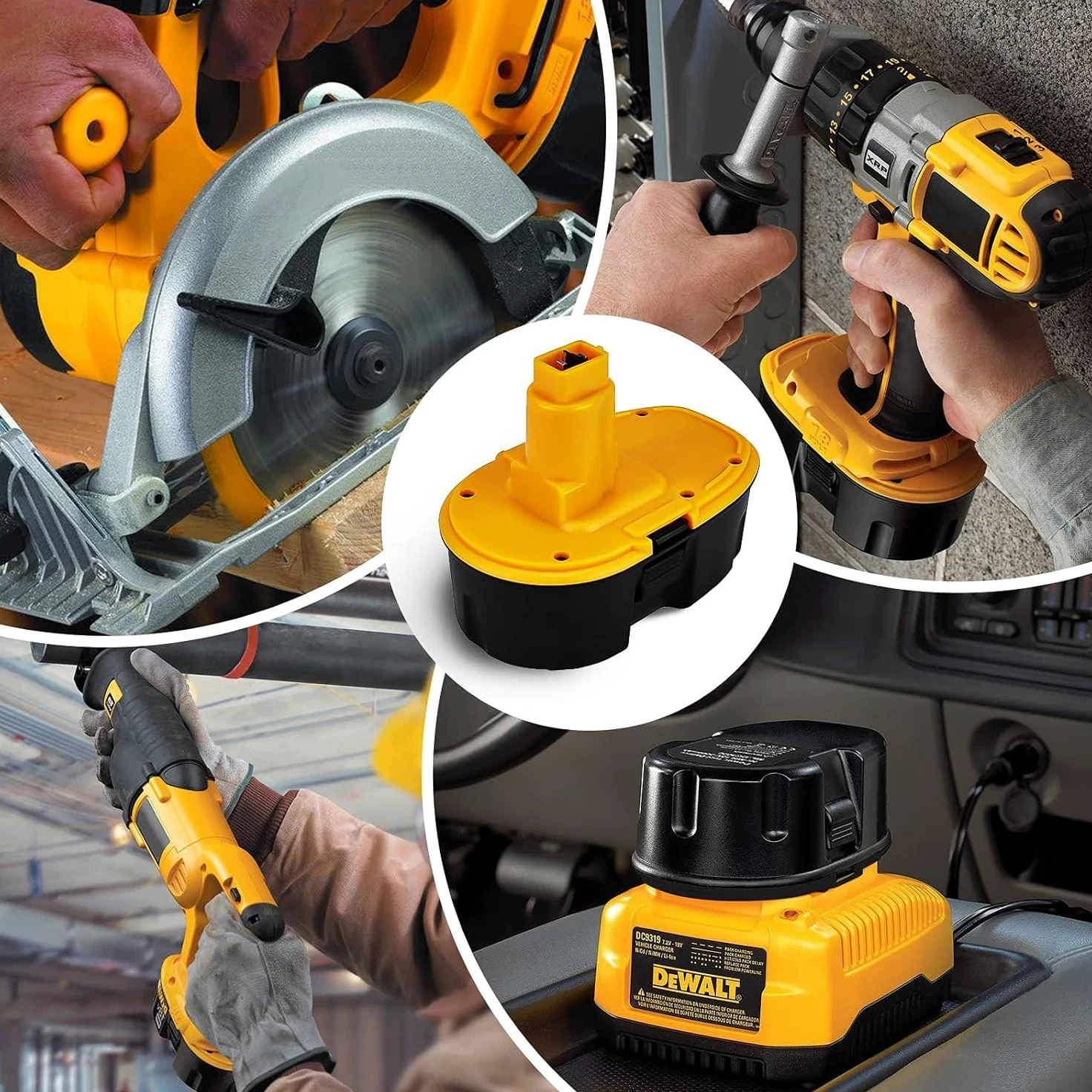 2X Exemoro 18V 4.5Ah NI-MH batería de Repuesto Herramienta batería para Dewalt DC9096 DE9039 DE9095 DE9096 DE9098 DE9503 DW9095 DW9096 DW9098 (Rojo)