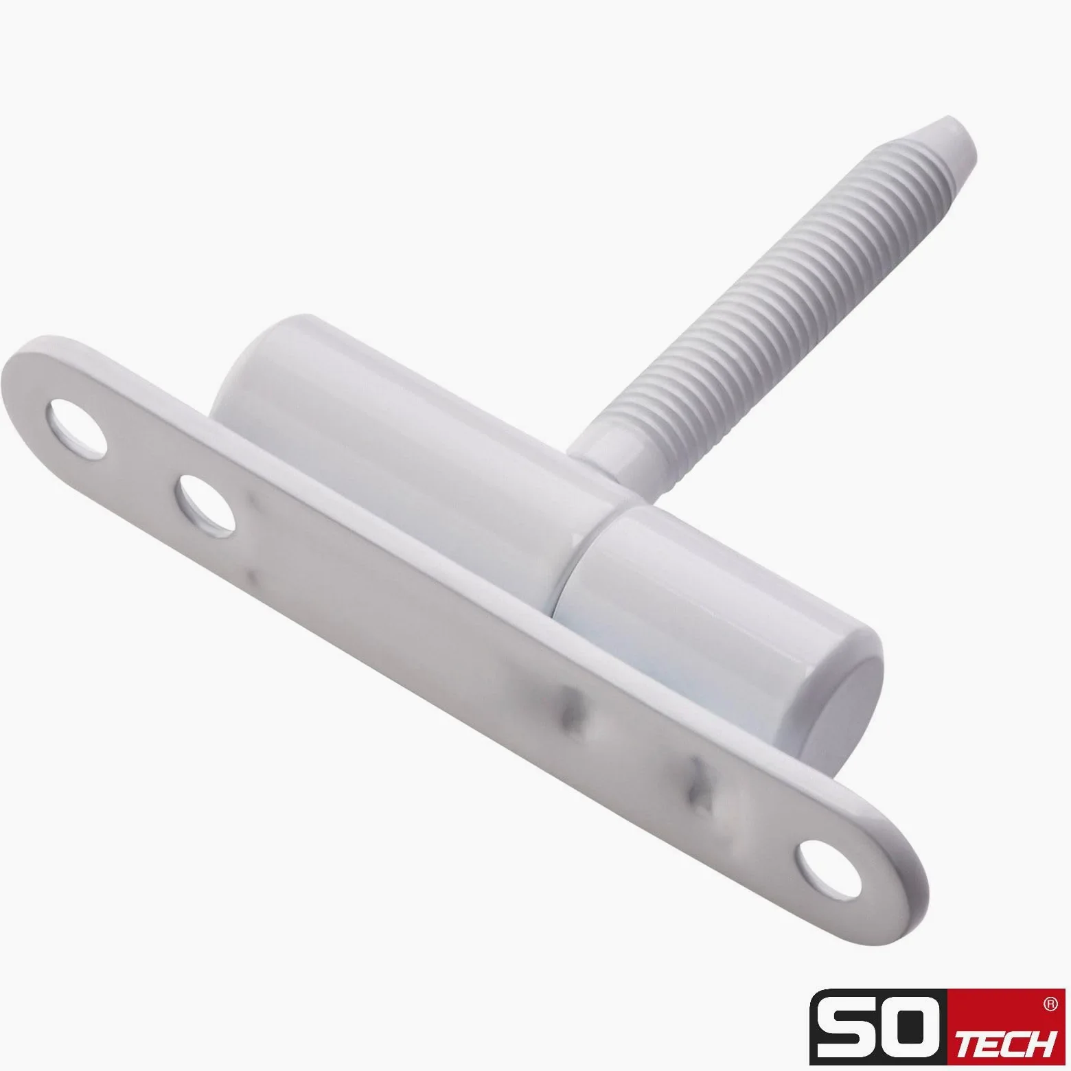 SOTECH 10 piezas Bisagras para puertas Bisagra para taladrar 15 x 83 mm con espiga M8 x 47 mm Bisagra para atornillar Bisagra para puertas interiores para atornillar/taladrar (acero blanco)