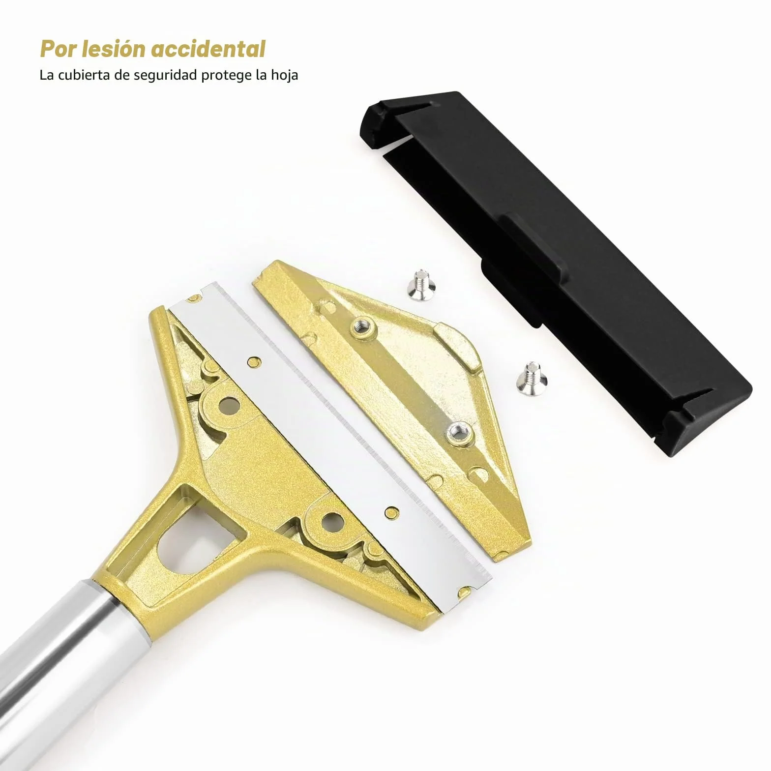 EHDIS Industry Rasquetas con 10 Cuchillas de Acero Al Carbono 100 mm, Raspador de Vidrio con Agarre Suave, para Ventana de Vidrio, Parabrisas, Granito, Limpieza de Paredes