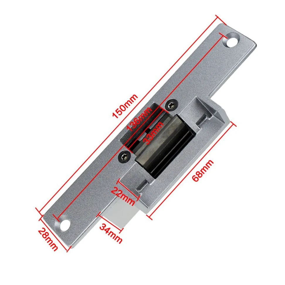 Control de Acceso 12 V DC Fallan Seguro no Tipo Puerta eléctrica Strike Cerradura para Control de Acceso de Alimentación Locks (Sin Bloqueo)