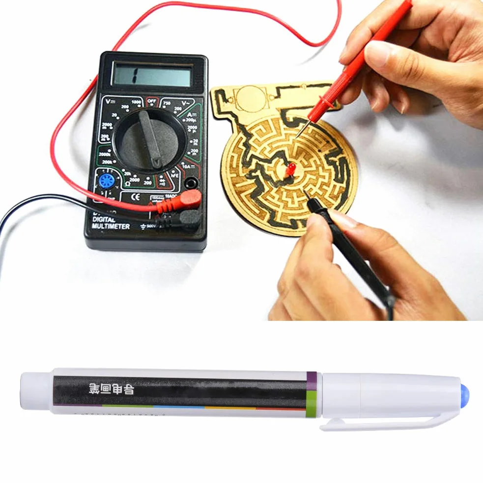 Bolígrafo de Tinta Conductora, Seguro, Duradero, Fácil de Usar, Excelente Bolígrafo Conductor de Conductividad Eléctrica para Reparación de Placas de Circuito