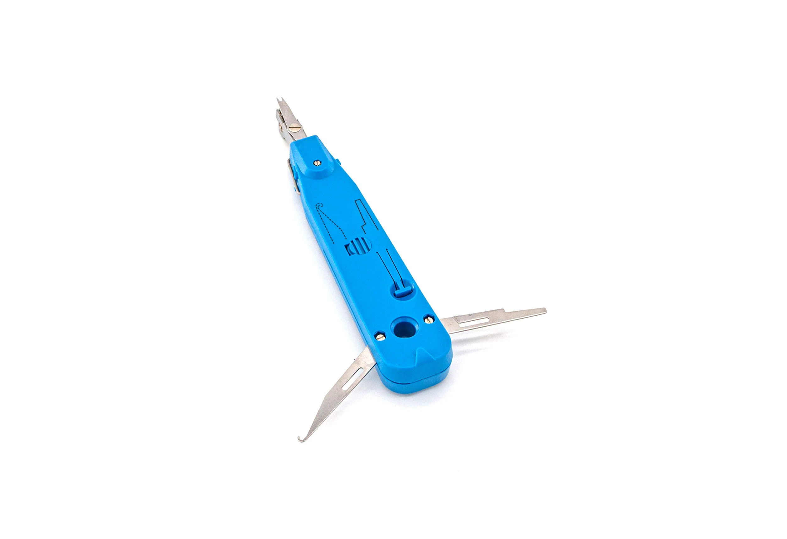 Juego de herramientas de red (incluye comprobador de red RJ45, LSA+, crimpadora, 2 pelacables, 2 x 10 conectores RJ11/RJ45 en bolsa estable, 10 piezas)