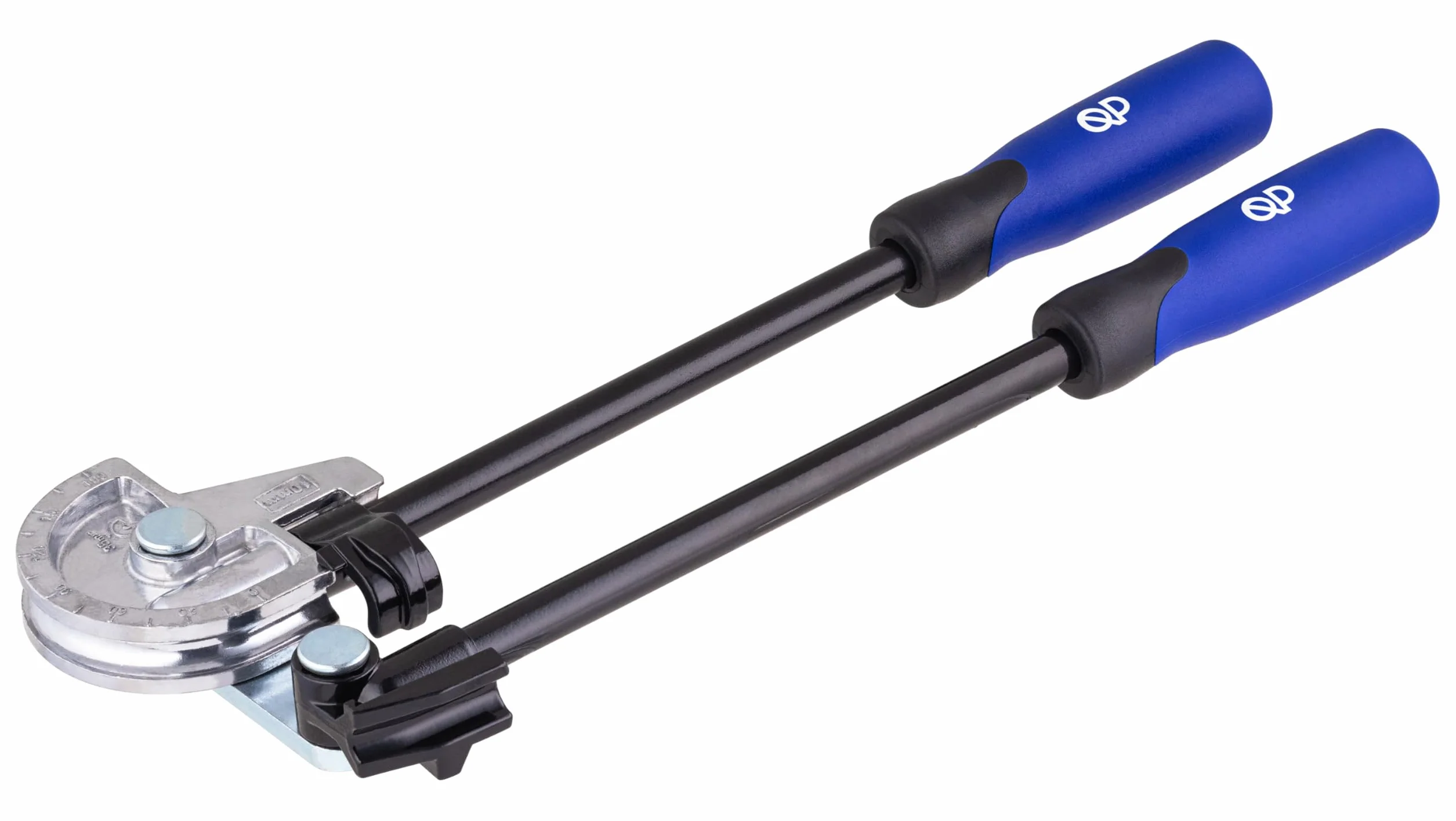Curvadora manual ángulo máx. 180° para tubo de cobre de 10 mm de diámetro QUICK PLOMBERIE | Mangos antideslizantes | Cabezal graduado 0 a 180° | Gancho de sujeción del tubo | acero carbono y aluminio