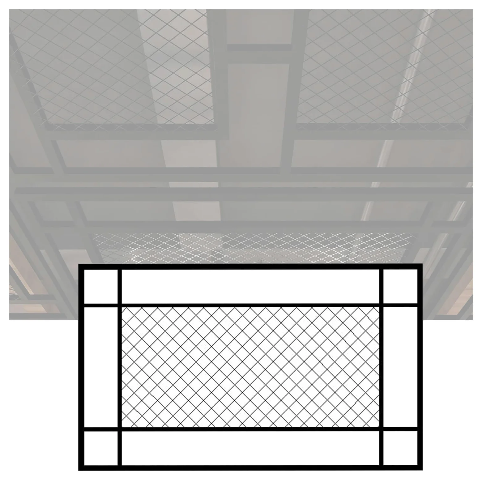 Tabiques de metal para techos de pared GriPane de 100 x 100 cm, separadores de habitación