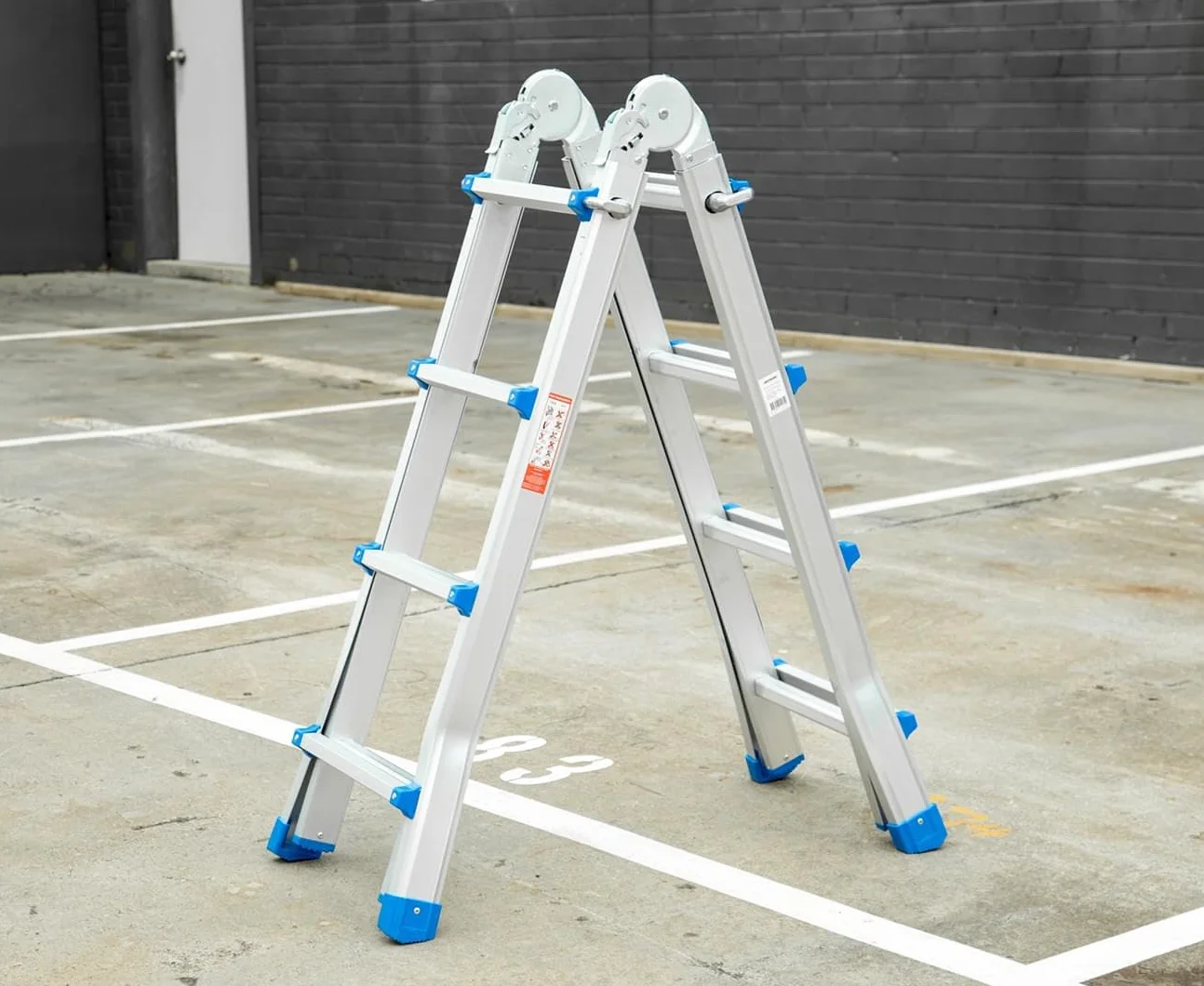 TREPPE Escalera Articulada Plegable Telescópica Multifunción Aluminio 4x4 Escalones 3,98m