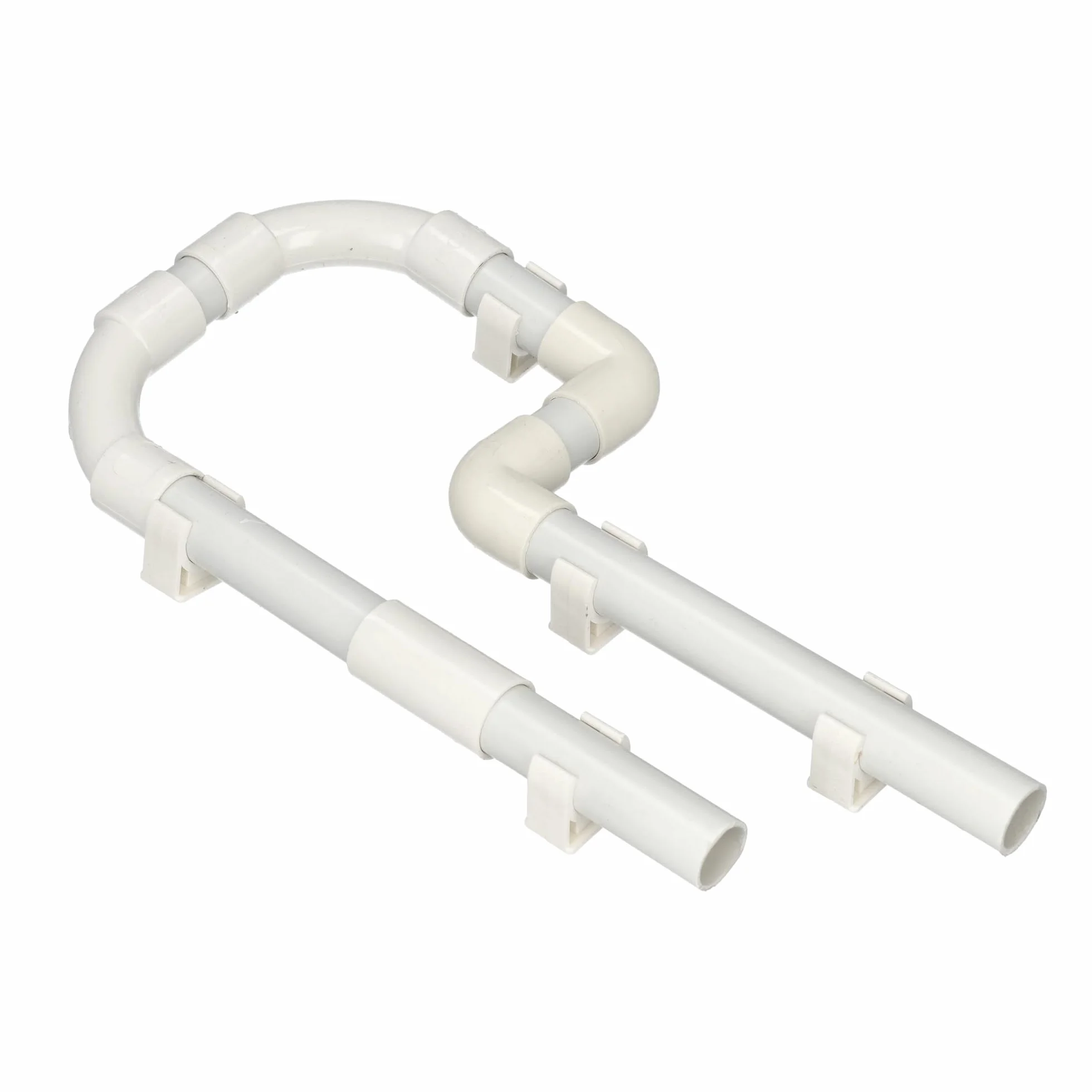 Jandei - Pack 10 uds. Tubo para Cables PVC Rígido Blanco Longitud 1 Metro. Diámetro 16 mm. Funda de Cable con Grapas de Sujección, Codo 90 Grados,Manguitos y Curvas de Empalme.