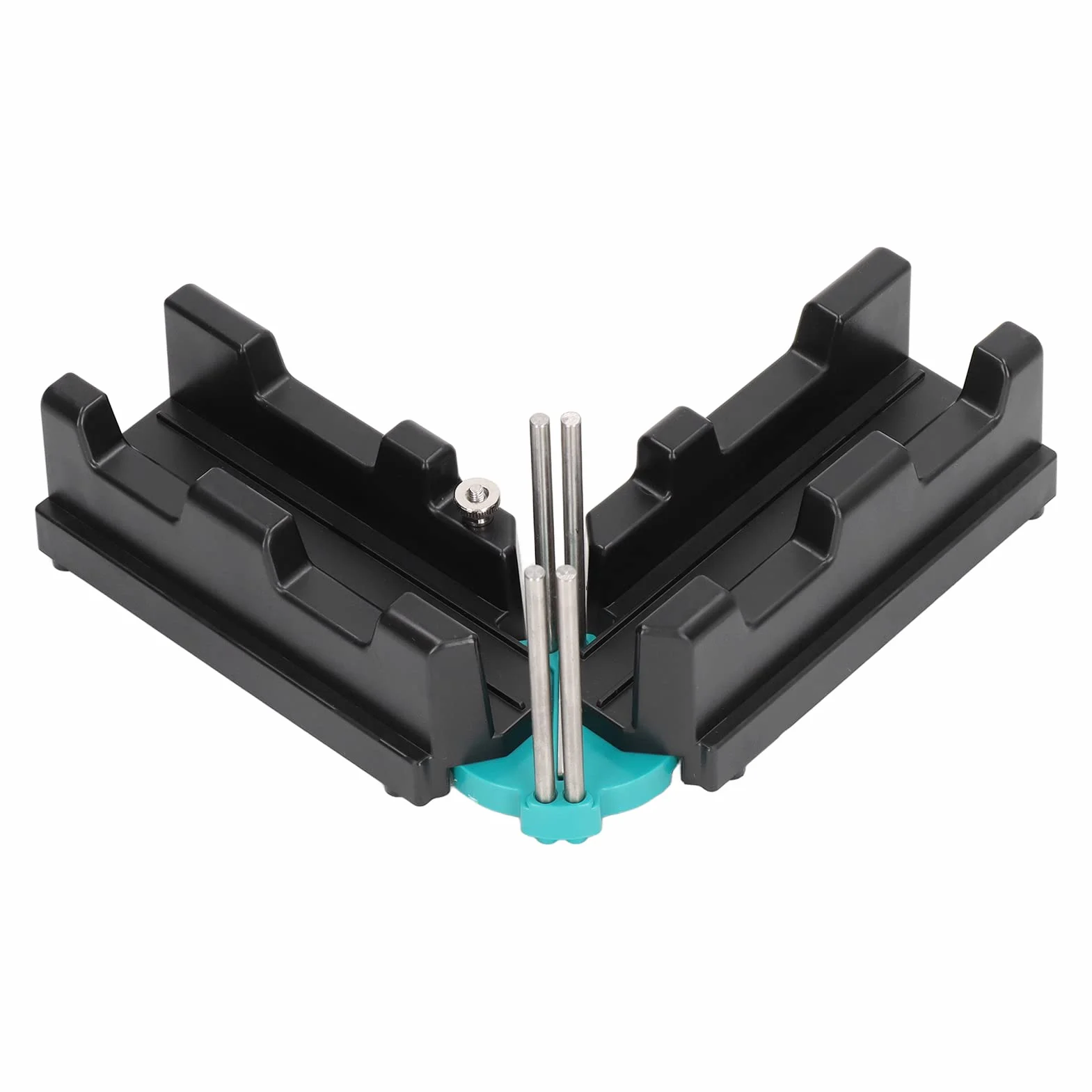 Artillery Herramientas de Corte de Medición de Inglete, 2 en 1 Herramienta de Corte de ángulos de Inglete, 85-180° Negro Caja de Ingletes de Alta Precisión ABS para Abrazadera Madera