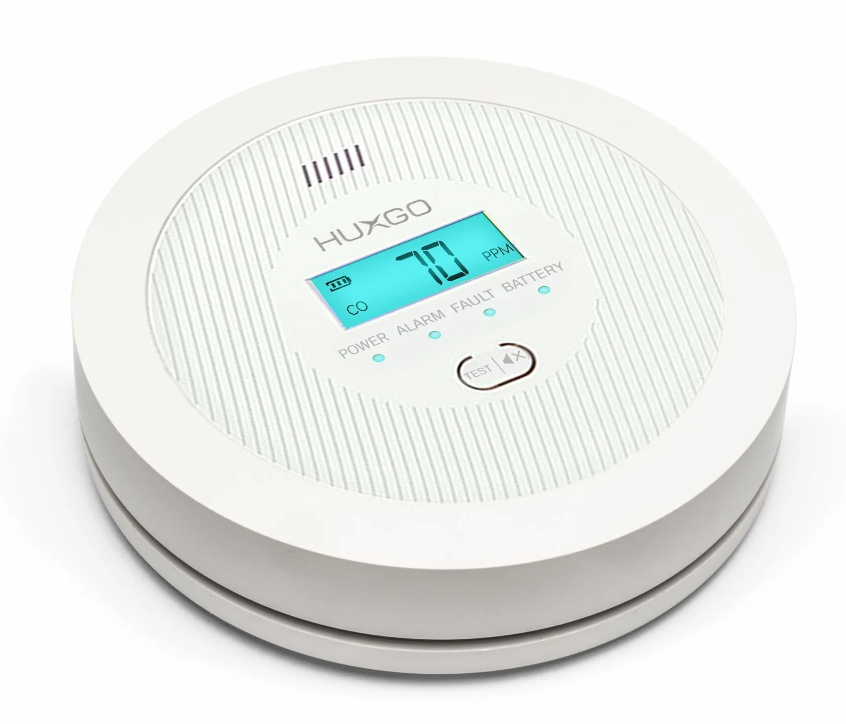 Detector Monoxido de Carbono HXAC01 | Sensor CO de Alta Precisión, Pantalla LCD Retroiluminada | Alarma de CO a Pilas para el Hogar