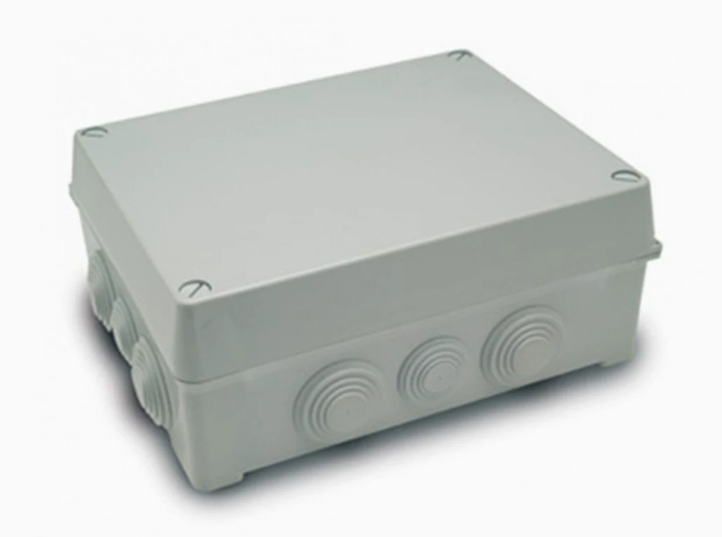 FAMATEL - Caja estanca IP55 | Tapa con tornillos | Con conos | 310x240x125 | Gris