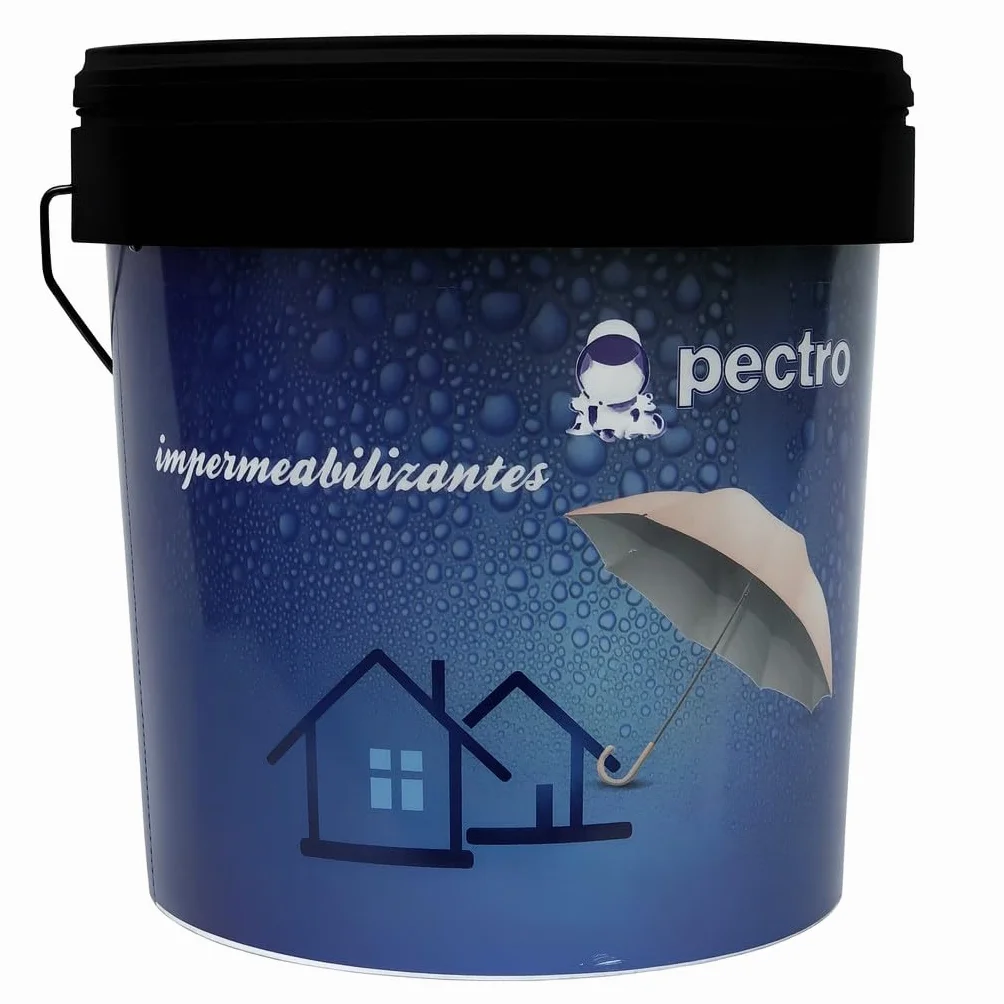 PECTRO Pintura impermeabilizante terrazas antigoteras 20 KG Gris - Resistente a filtraciones de agua cubriendo grietas