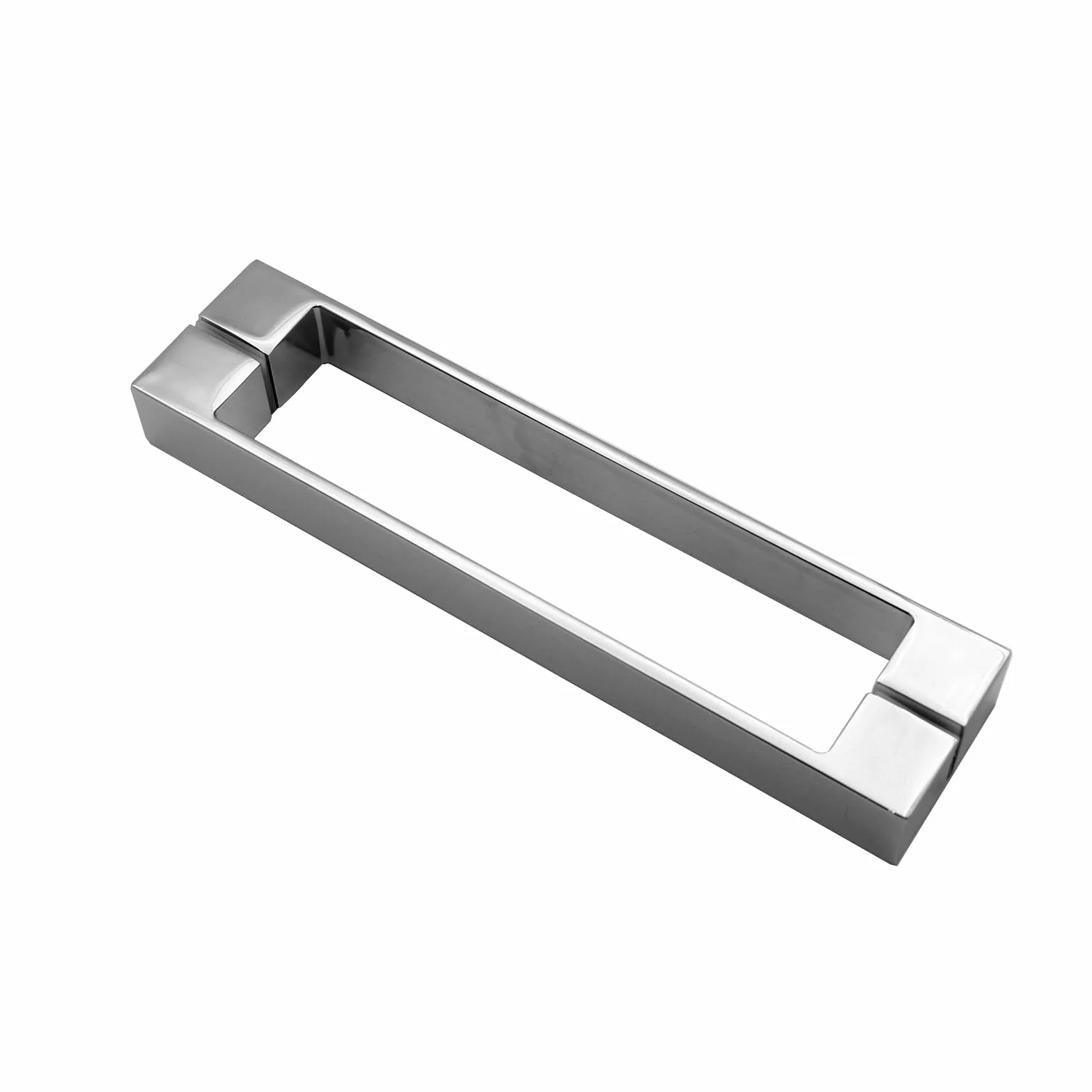 1 pieza manija cuadrada de cristal cromado para puerta de ducha 190mm de agujero a agujero central resistente 225mm de largo manija para puerta de ducha para mampara de ducha, sala de ducha