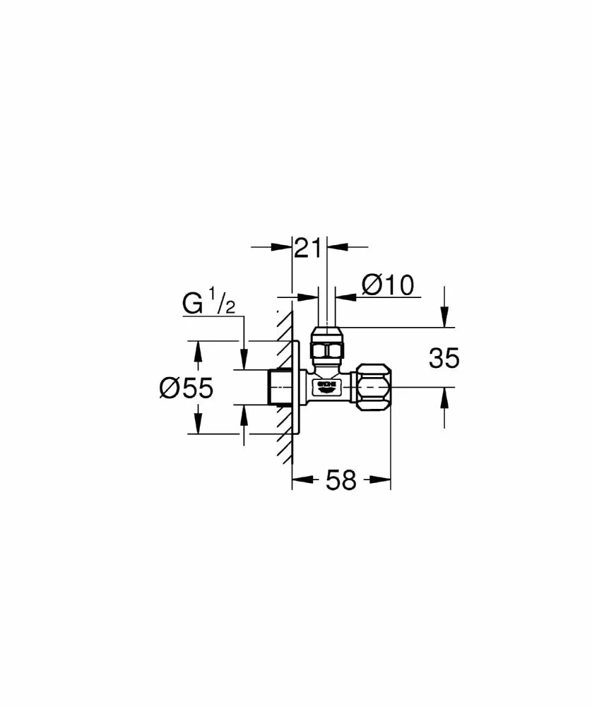 Grohe Llave de paso 1/2"
