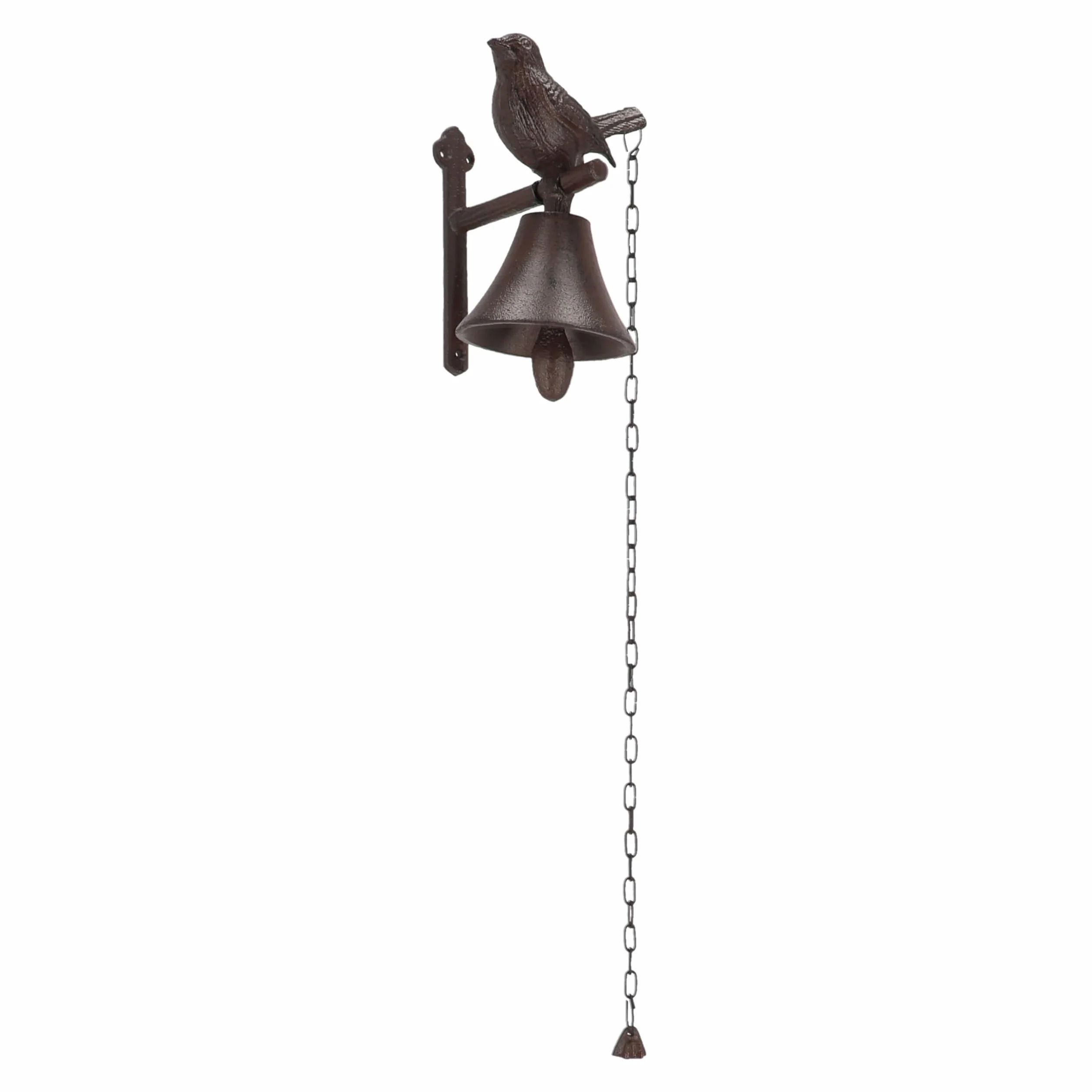 Esschert Design - Campana para puerta (hierro fundido, 12 x 14,2 x 18,5 cm), color blanco