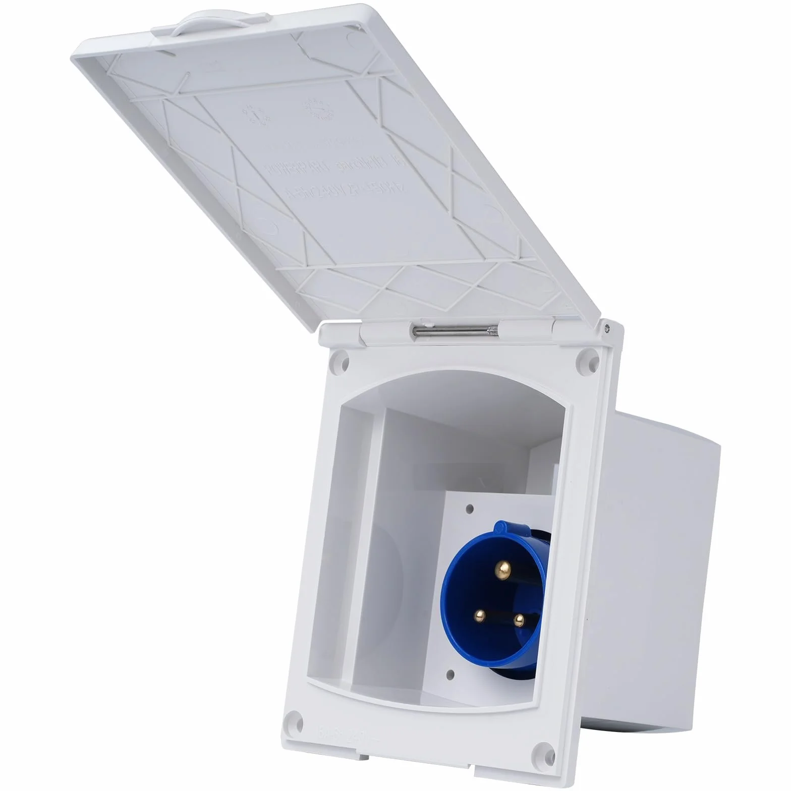 Jadeshay Enchufe para Caravanas16A 220V-240V Toma CEE Industrial Enchufe de Alimentación 3 Pines Reemplazo de Enchufe de Superficie para Externo Remolque de Caravana y Acampar al Aire