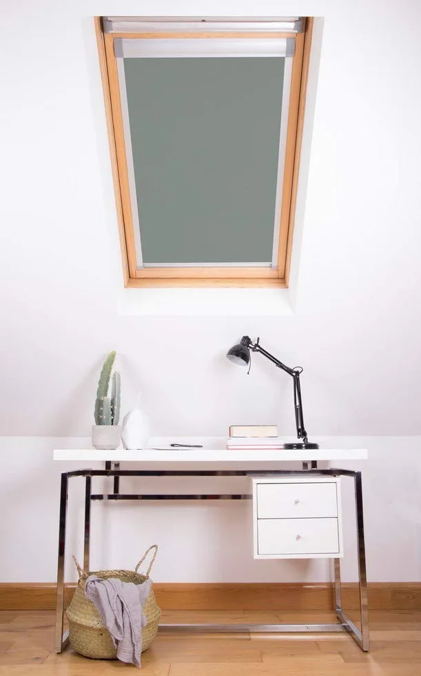 Bloc Skylight Blind Bloque tragaluz Estor UK04 para Velux Ventanas de Techo Blockout, Peltre