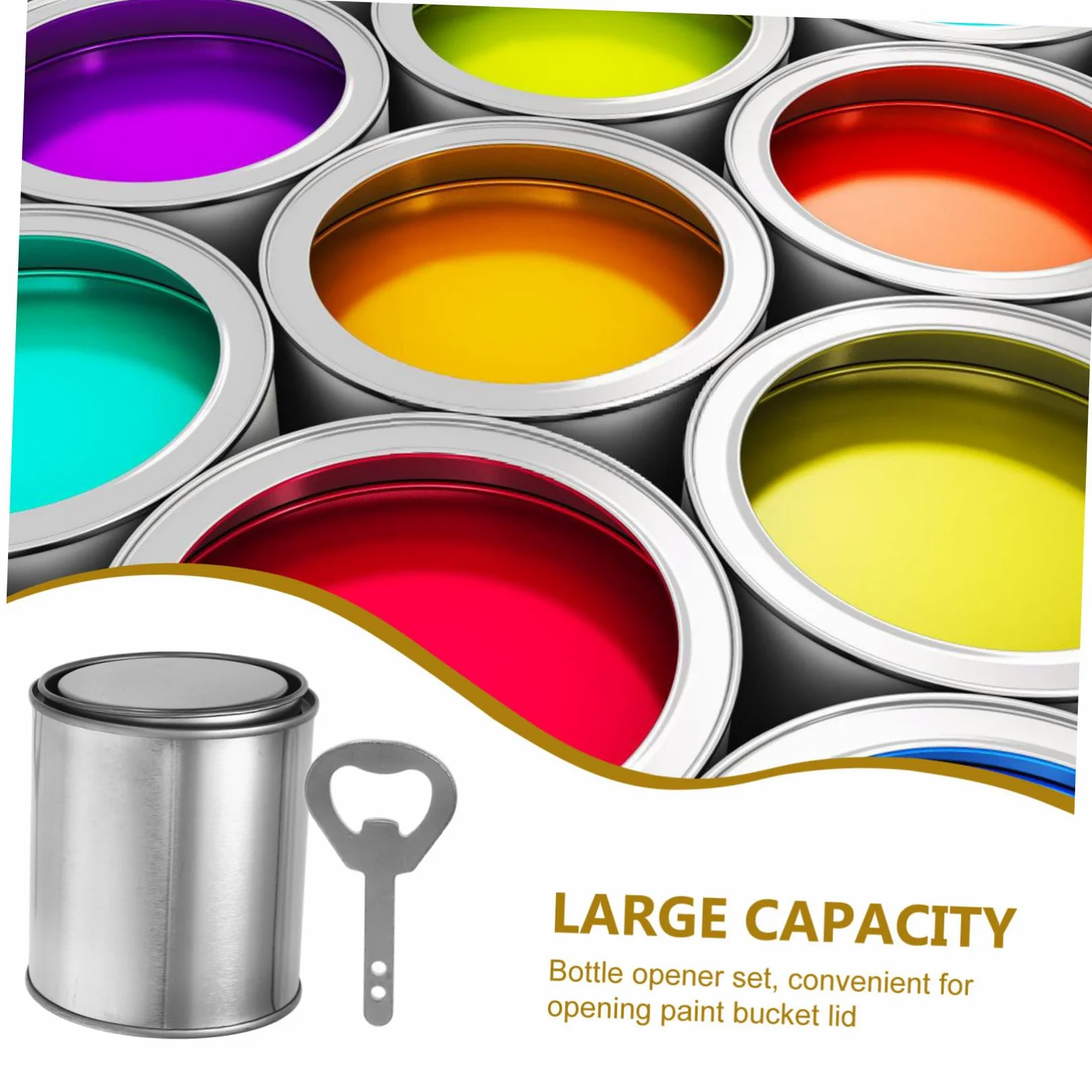 Mikikit Latas de Pintura sin Revestimiento con Tapas Cubos Metálicos Vacíos para Almacenamiento de Pintura Envases de Gran Capacidad para Proyectos DIY y Manualidades