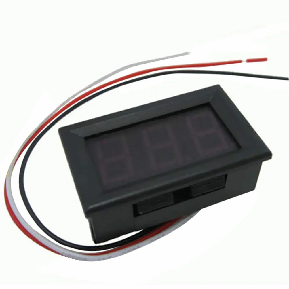 ARCELI 0.56 '' DC 0-30V Voltímetro Digital Probador de Voltaje Indicador Pantalla LED Brillante 3 Cables Voltímetro para Montaje en Panel de Motor de automóvil de Motocicleta - Azul
