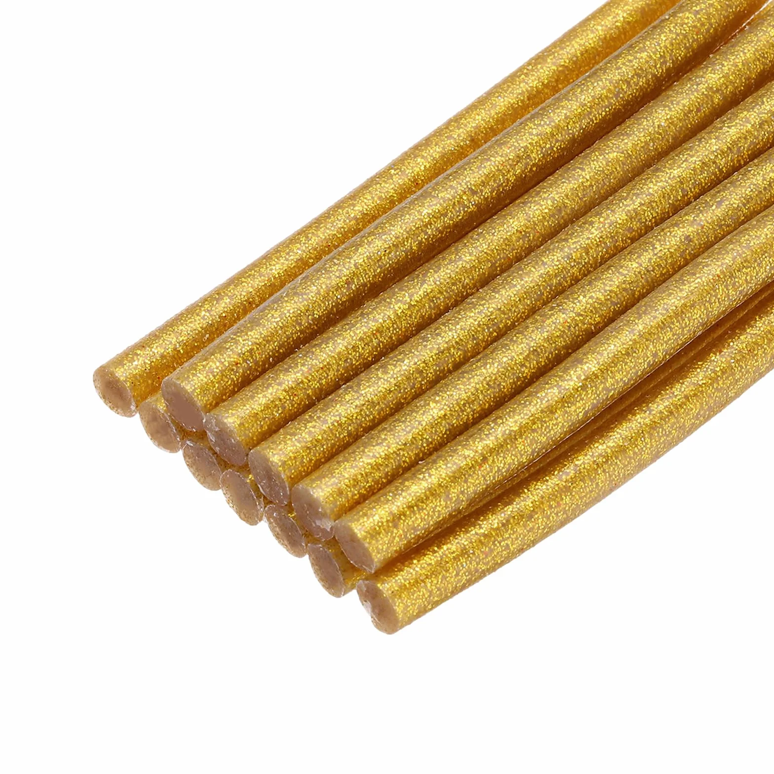 QUARKZMAN Barras de Pegamento Caliente Mini para Pistola de Pegamento 0.27" x 4" Brillo Dorado 12 Piezas