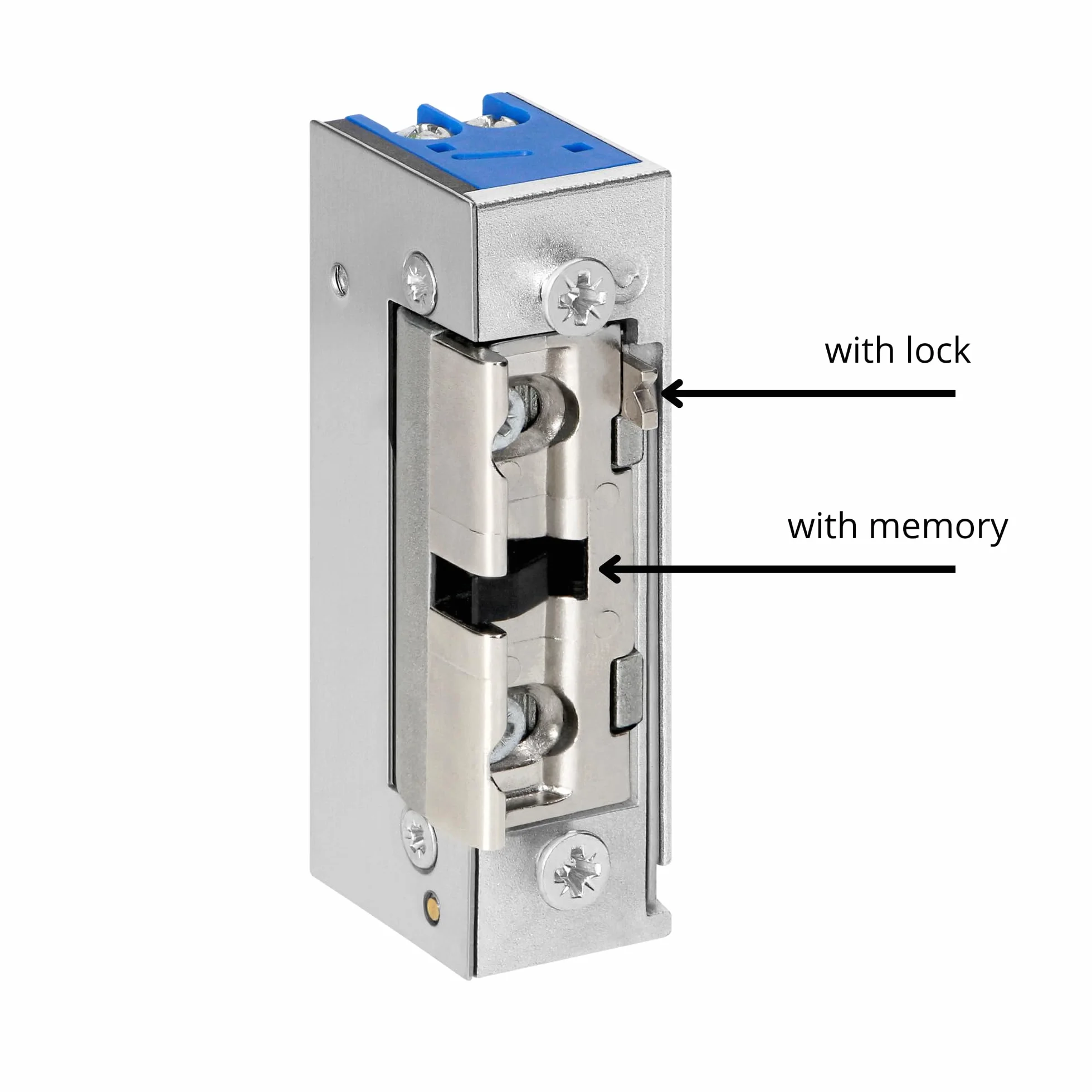 Cerradura Electrica Simétrica Para Puerta - Abrepuertas Electrico Con Ajuste Del Pestillo Baja Corriente 280 mA Para 12 V CC