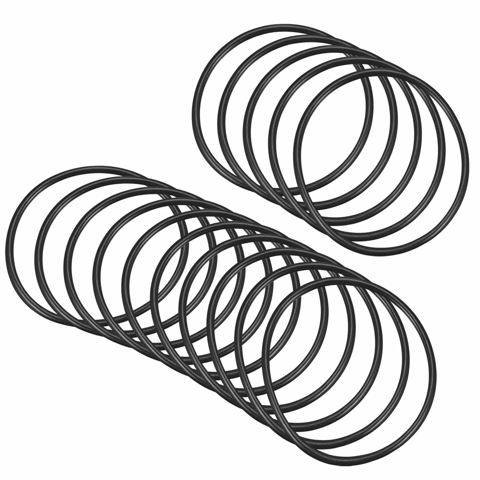 QUARKZMAN 75mm x 68mm x 3,5mm Nitrilo Goma Juntas Tóricas x 15uds Redondo Junta Arandela para Grifo Plomería Reparación Sellado Conexión [Negro]