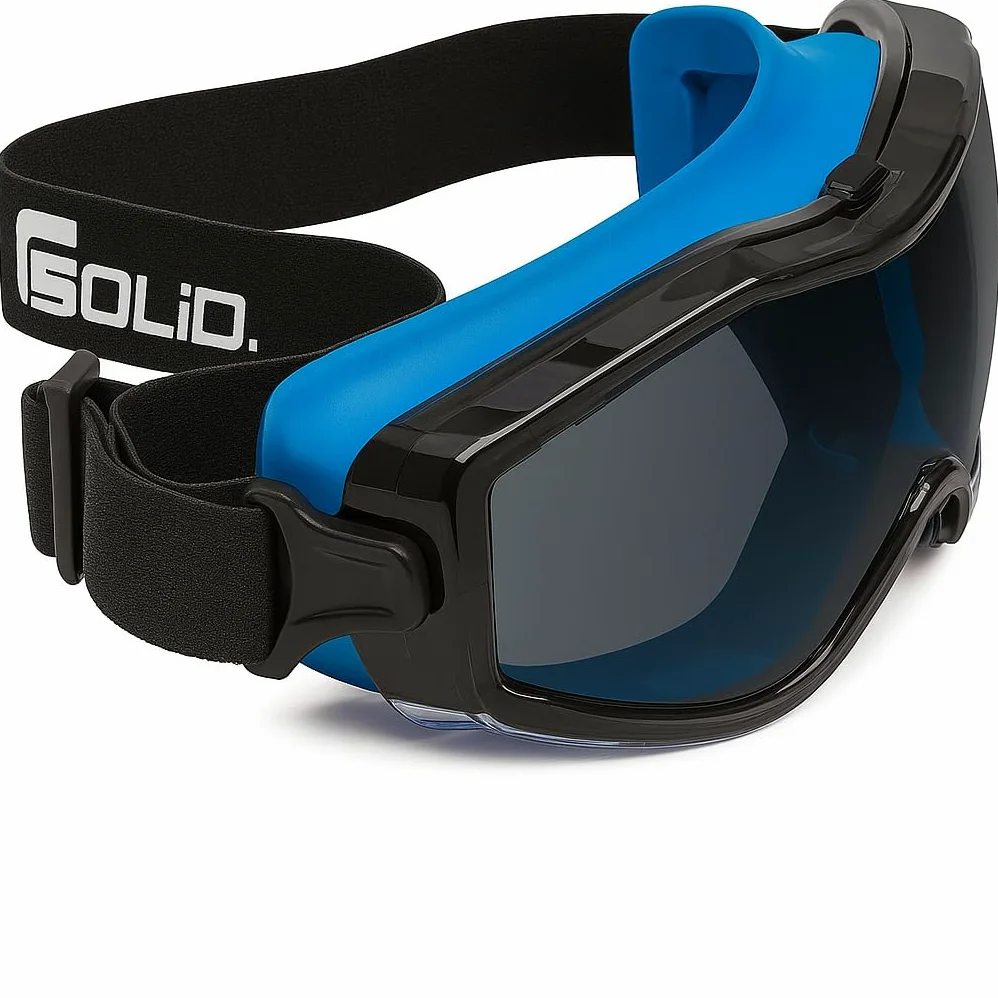 SOLID. gafas proteccion trabajo de ajuste perfecto | Gafas de seguridad a prueba de polvo con ajuste universal | Para los usuarios de gafas | Resistentes a los arañazos, antiniebla & protección UV