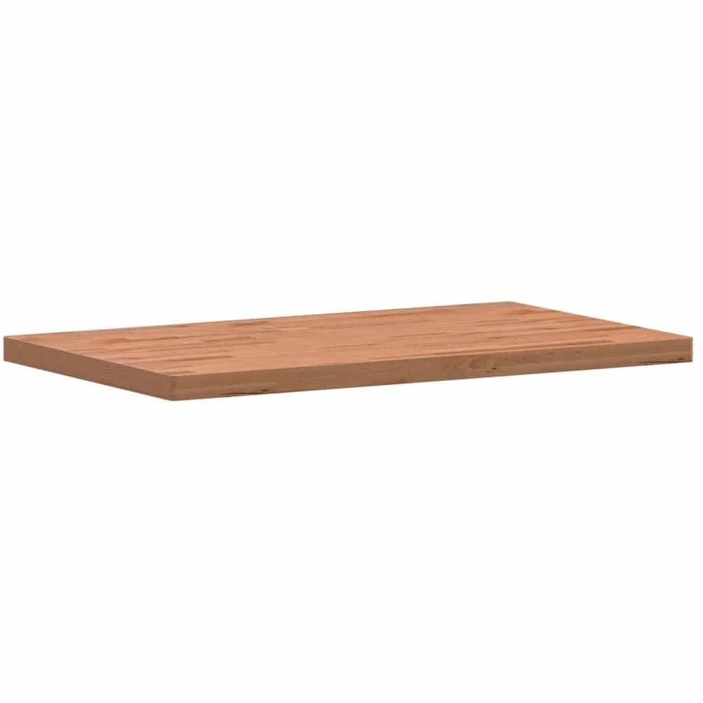 vidaXL Encimera de Baño, Tablero de Lavabo Estante, Encimera de Tocador Armario, Encimera para Casa, Madera Maciza de Haya 100x60x4 cm