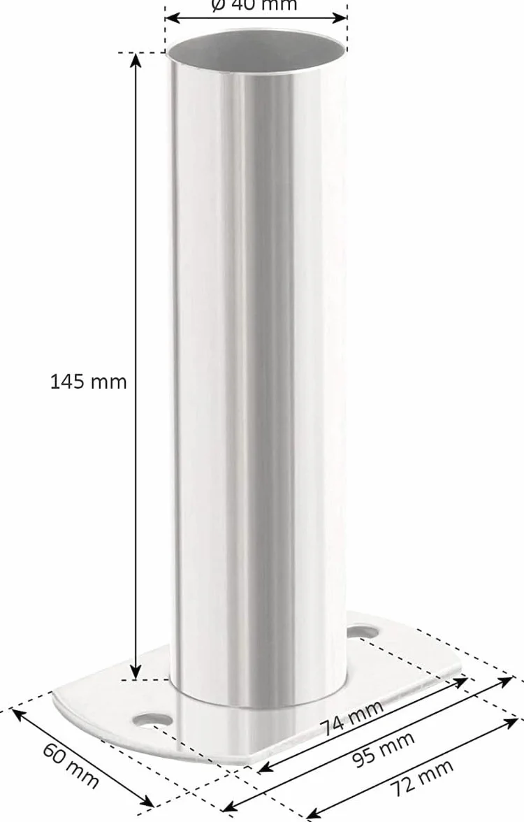 Soporte para escalera de piscina de acero inoxidable, diámetro de 40 mm, pies para escalera de piscina de acero inoxidable, PLS-1