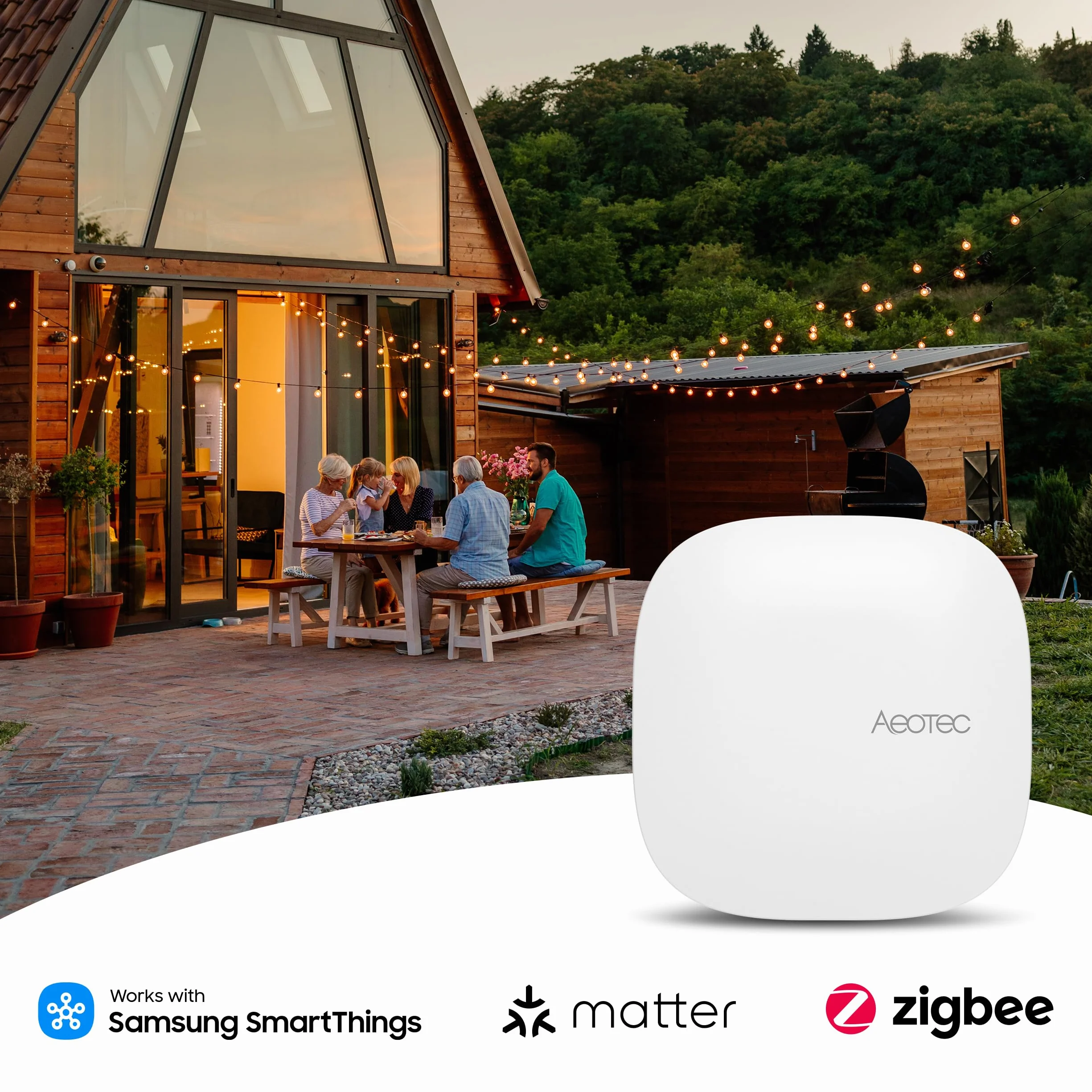 Aeotec Smart Home Hub 2 Matter Zigbee Thread Wi-Fi Control por voz Alexa Google Domótica SmartThings GP-AEOHUBV4EU
