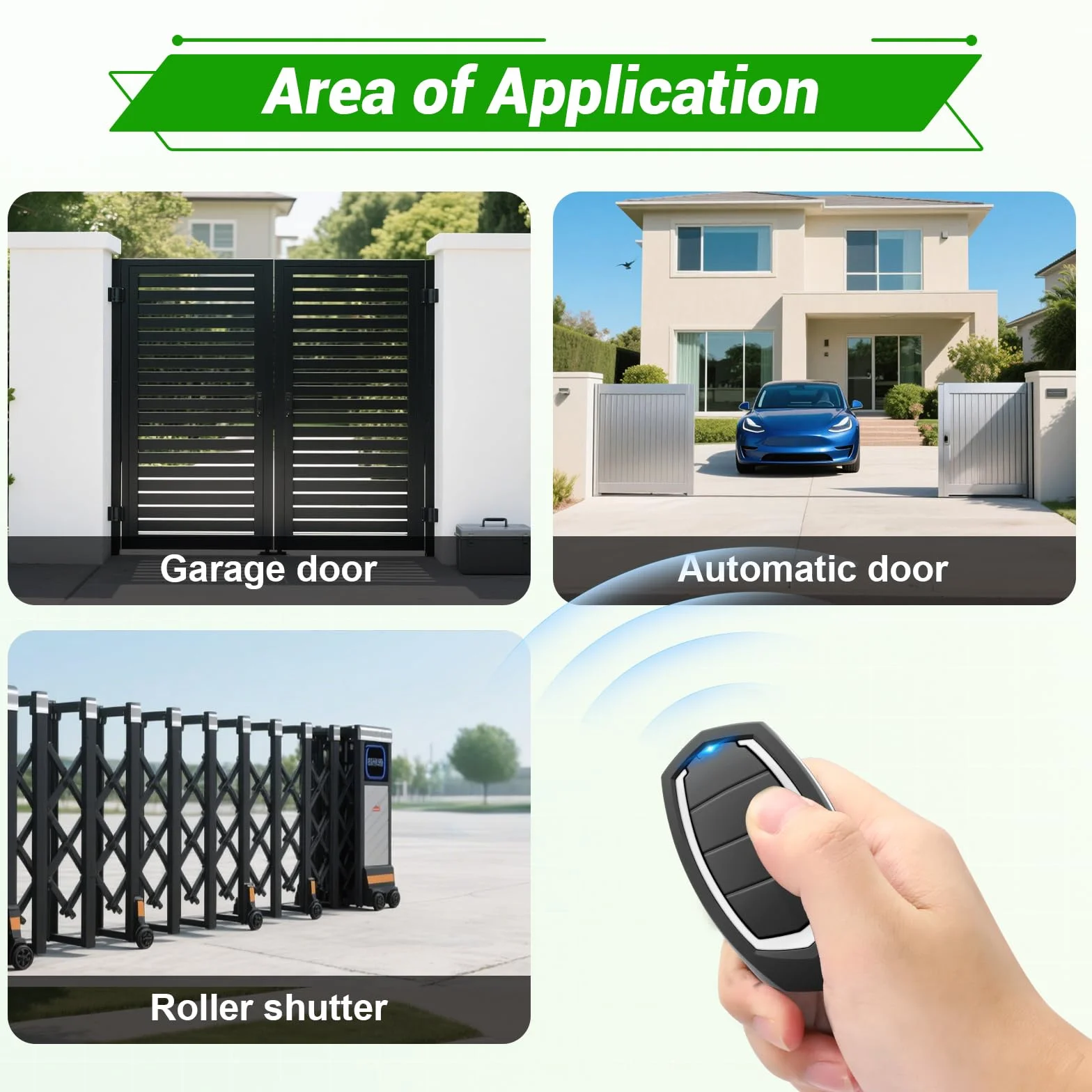 Mando a Distancia para Puerta de Garaje Automática – Compatible únicamente con sistemas de Motorline Falk MX4SP – 4 Canales, Código Dinámico Rolling Code, Frecuencia 433,92 MHz (Pack de 3)